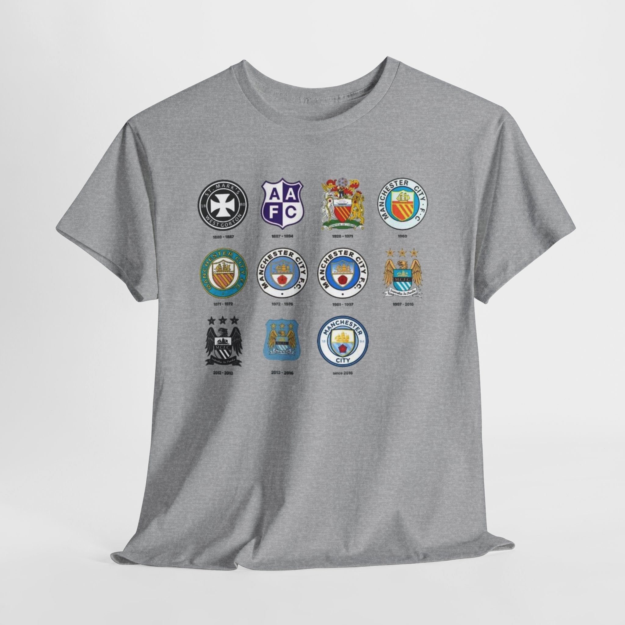 Manchester City Football Club Crest Inspired Tee — Classic Soccer Logos Graphic T‑Shirt