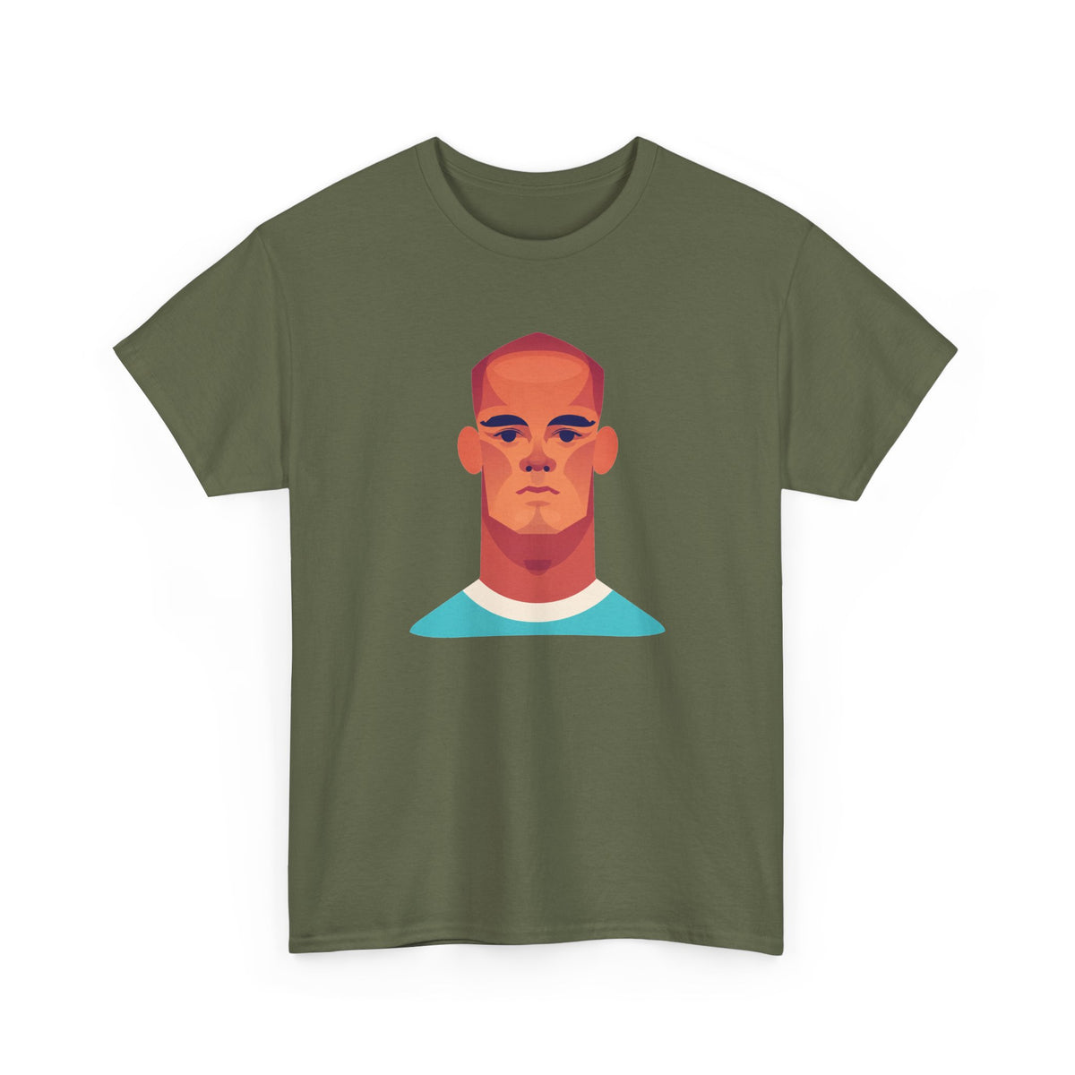 Vinny Kompany Manchester City Legend Minimalist Portrait Tee — Bold Stylized Face Graphic T-Shirt