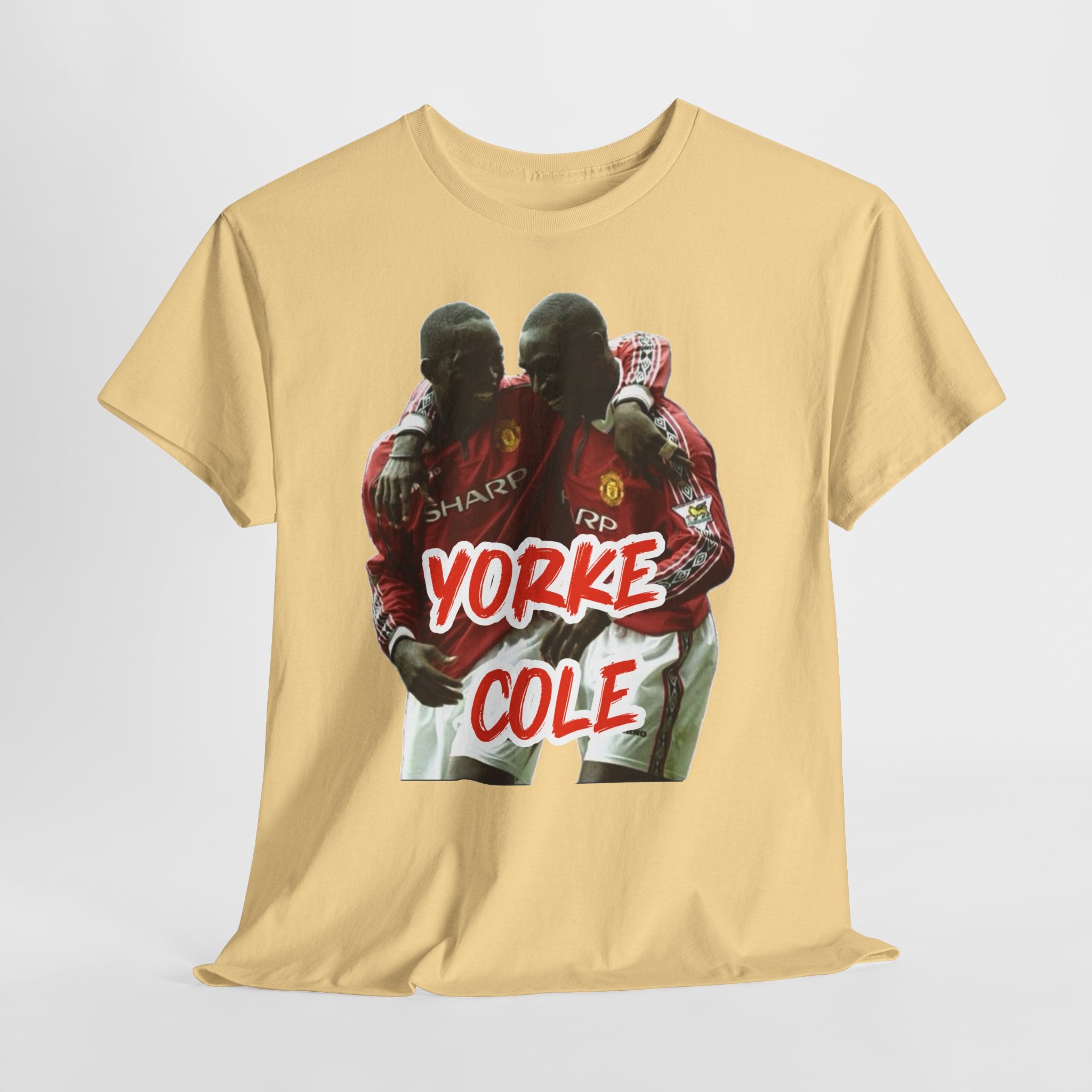 Yorke & Cole Manchester United Soccer Legends Graphic Tee — 'Yorke Cole' Retro Football Shirt