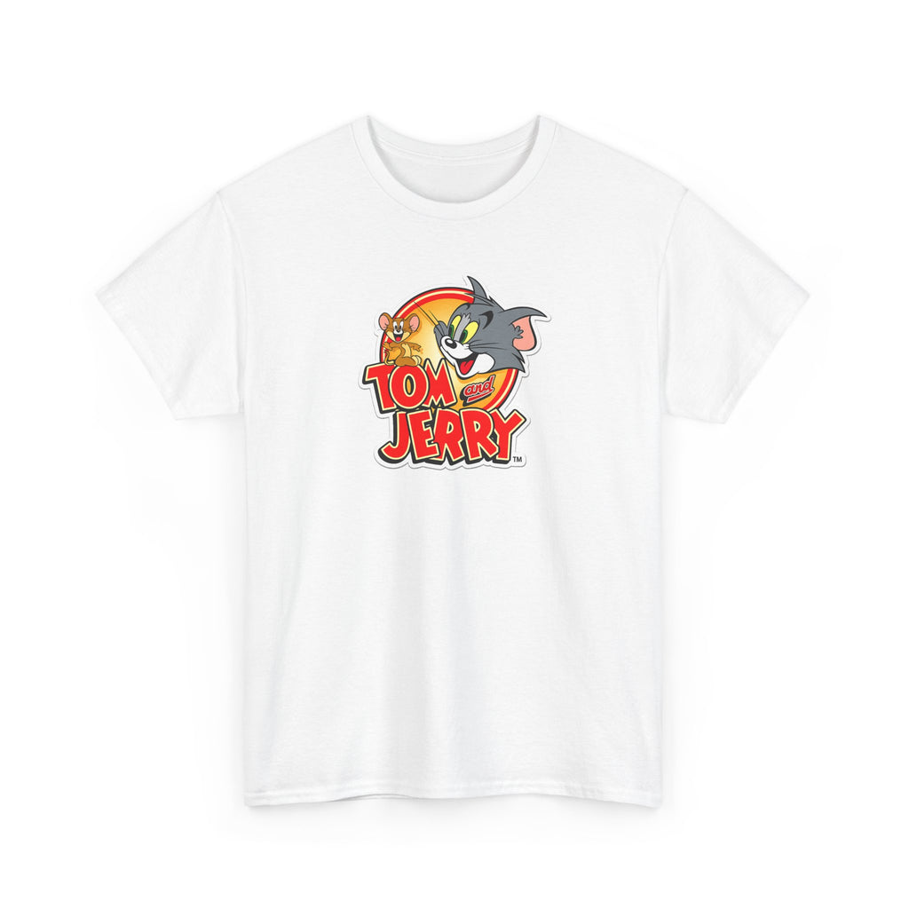 Tom & Jerry Retro Logo Cotton Tee — Classic Cartoon Graphic T-Shirt