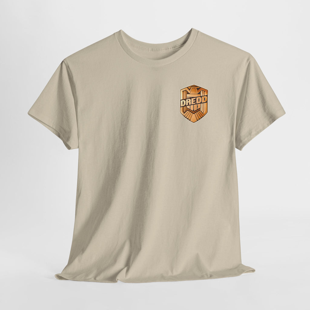 Dredd Shield Badge T-Shirt — Retro Law Enforcement Logo Tee