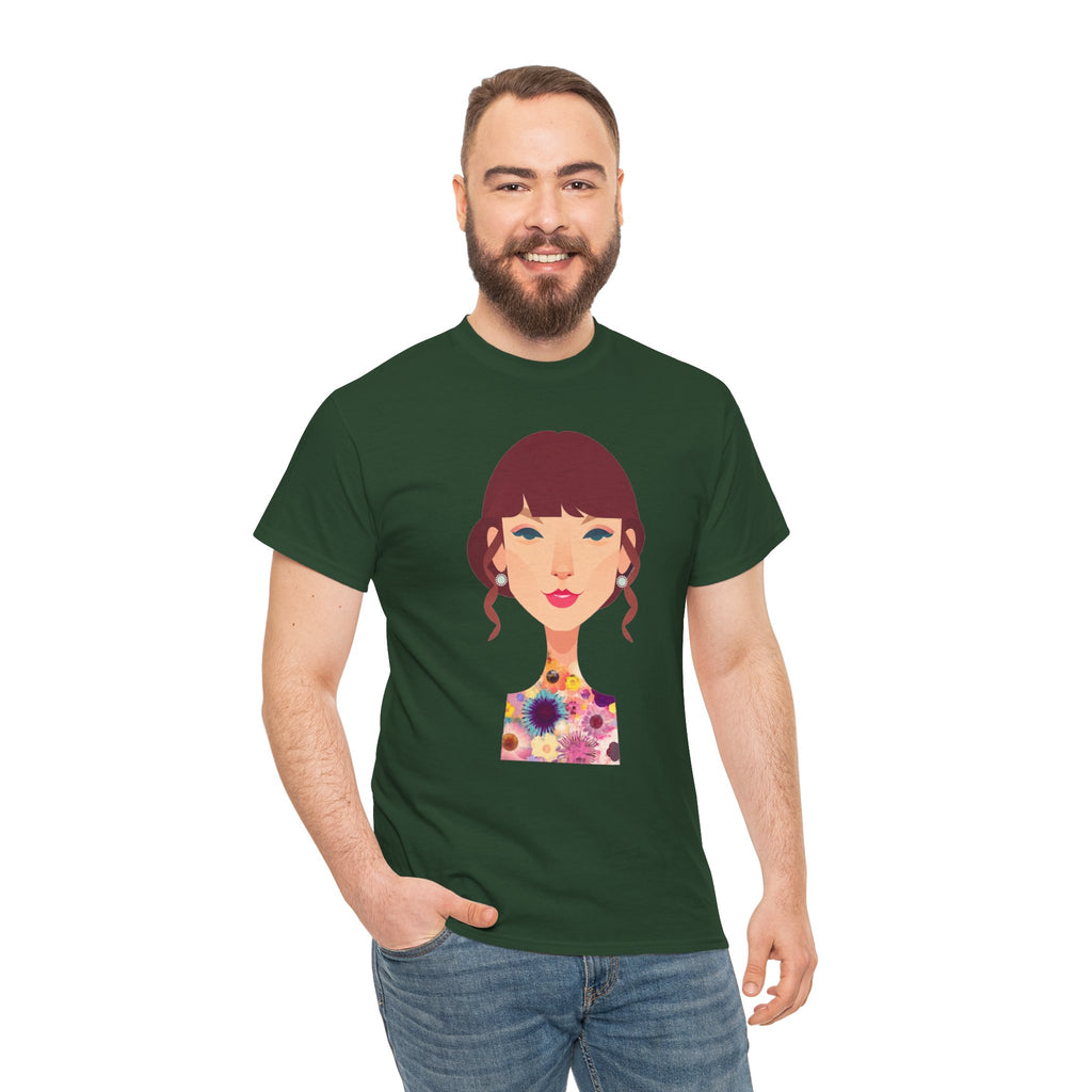 T Swift Illustration Cotton T-Shirt