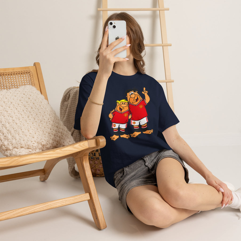 Manchester United The Flintstones Cartoon Football Fans T-Shirt