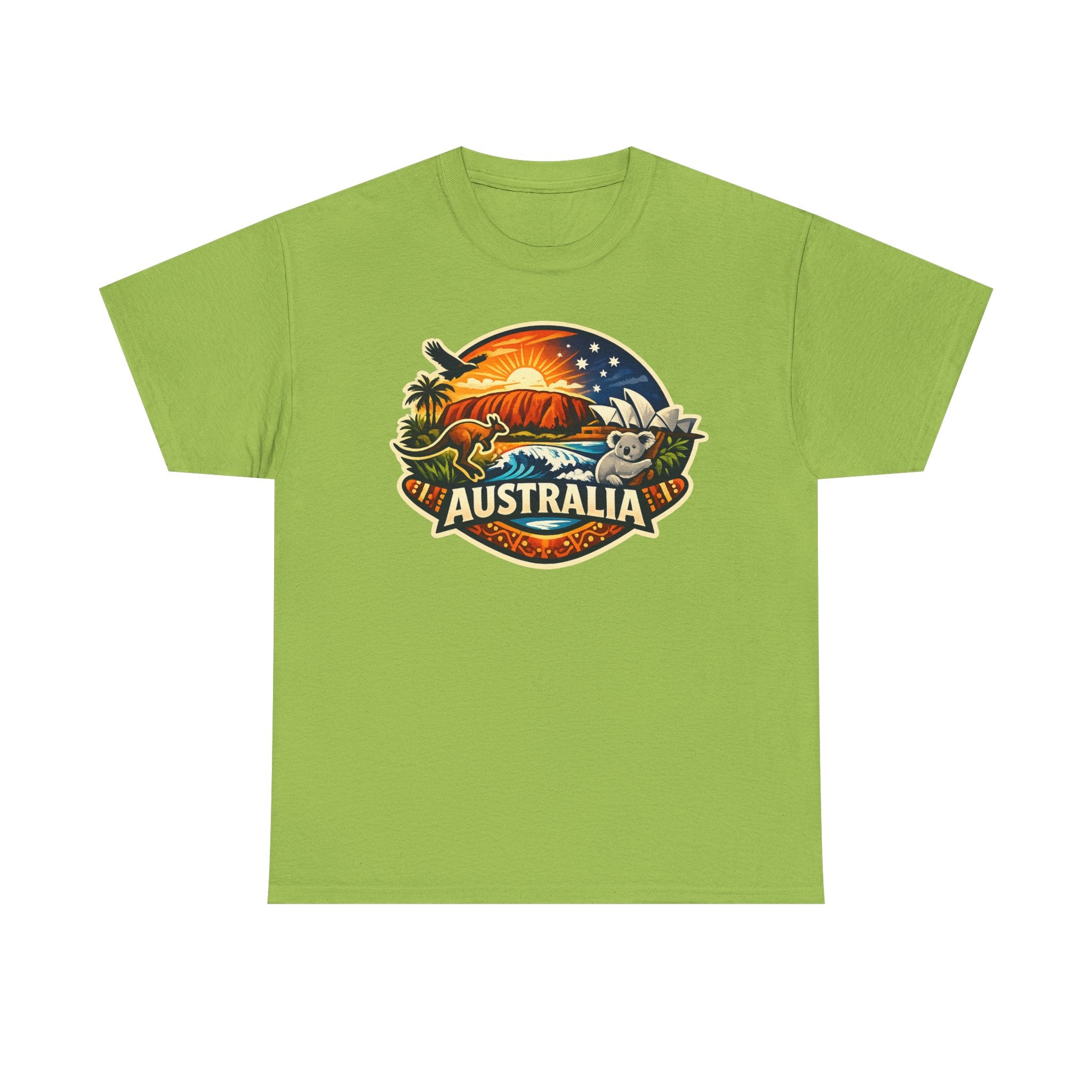 Australia Sunset Vintage Tee — Kangaroo & Surf Badge