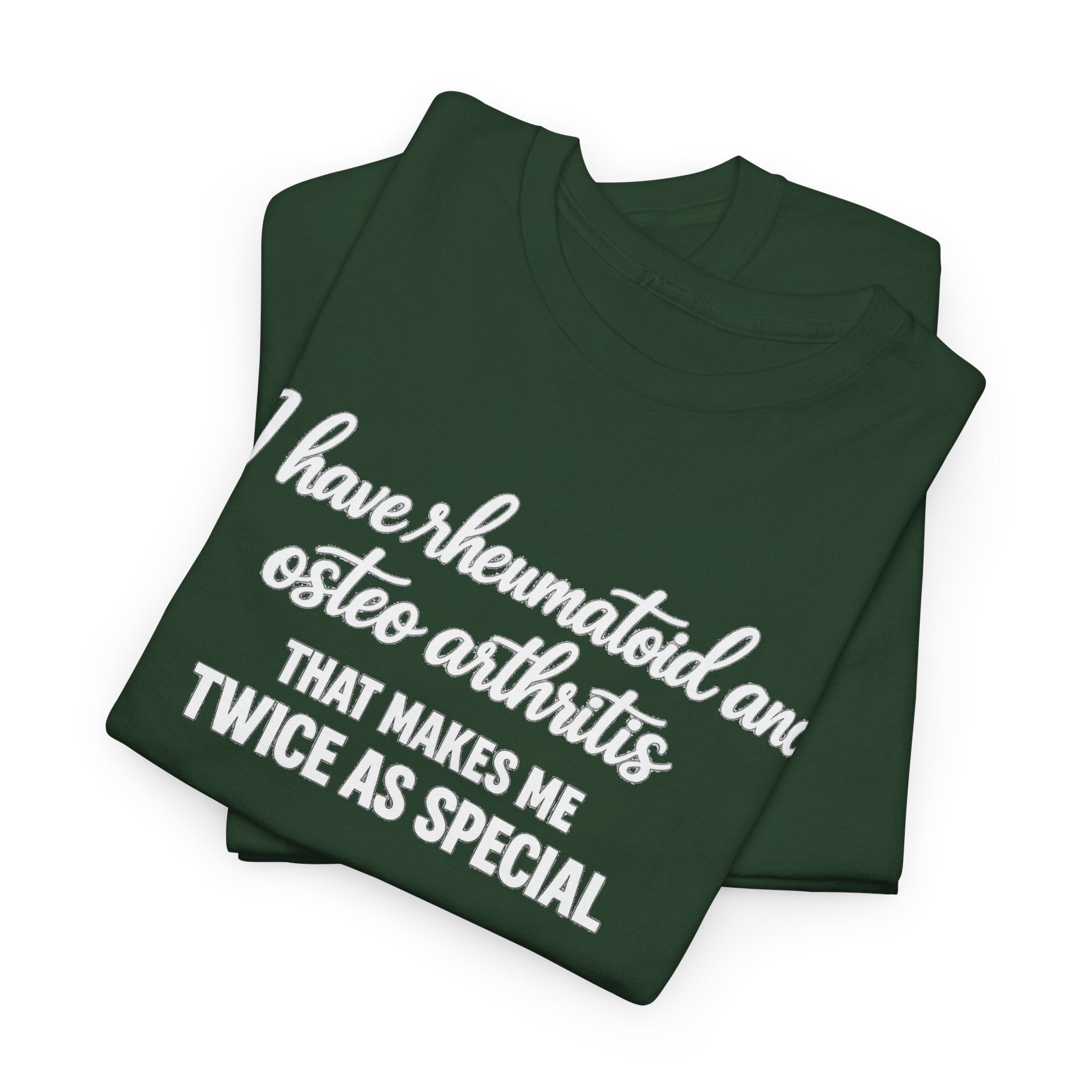 Rheumatoid & Osteoarthritis Awareness T-Shirt – "Twice As Special"