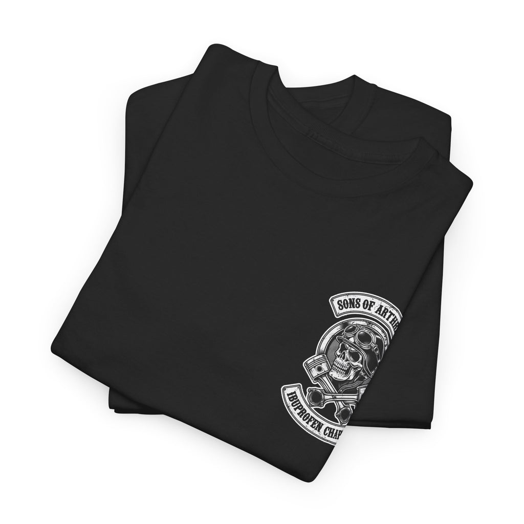 Sons of Arthritis Tee — Humorous Biker Skull "Ibuprofen Chapter" T-Shirt