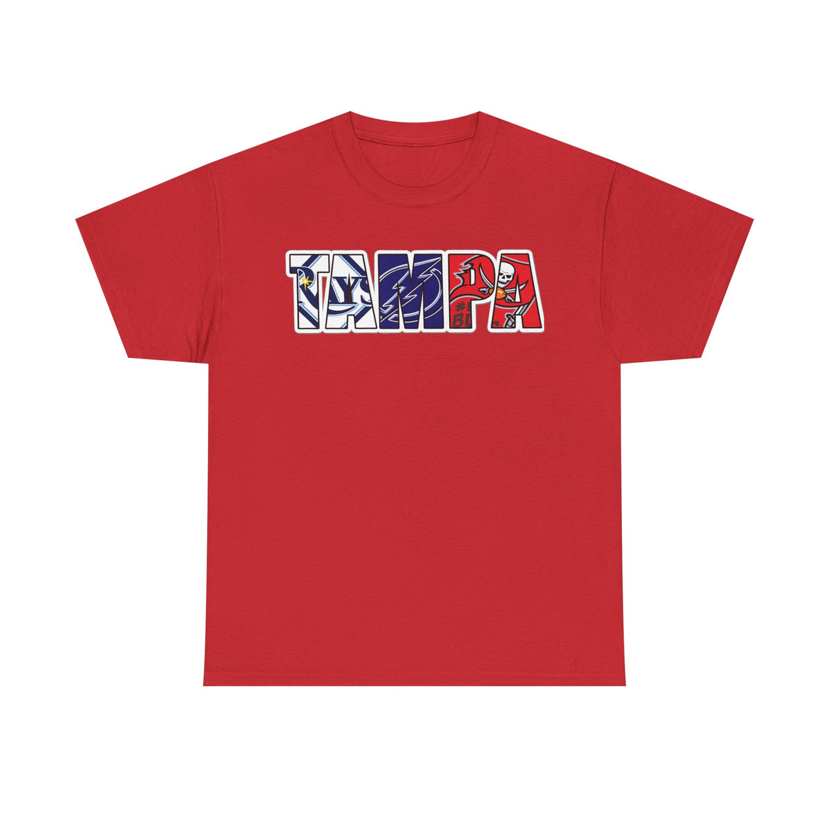 Tampa Block Letter Tee — Florida Flag Graphic T‑Shirt