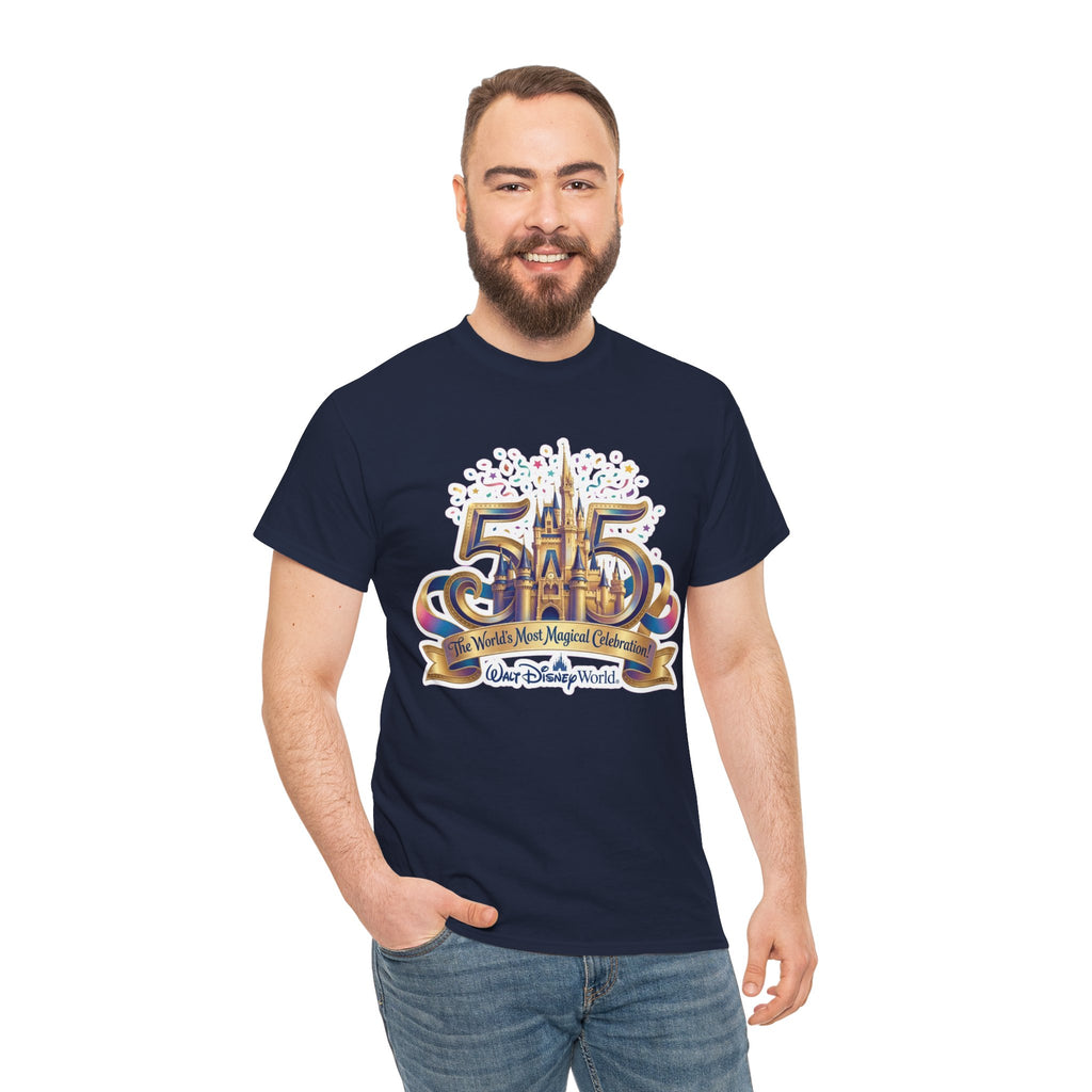 Disney World 50th Anniversary Castle Tee — 'The World's Most Magical Celebration' Souvenir T-Shirt