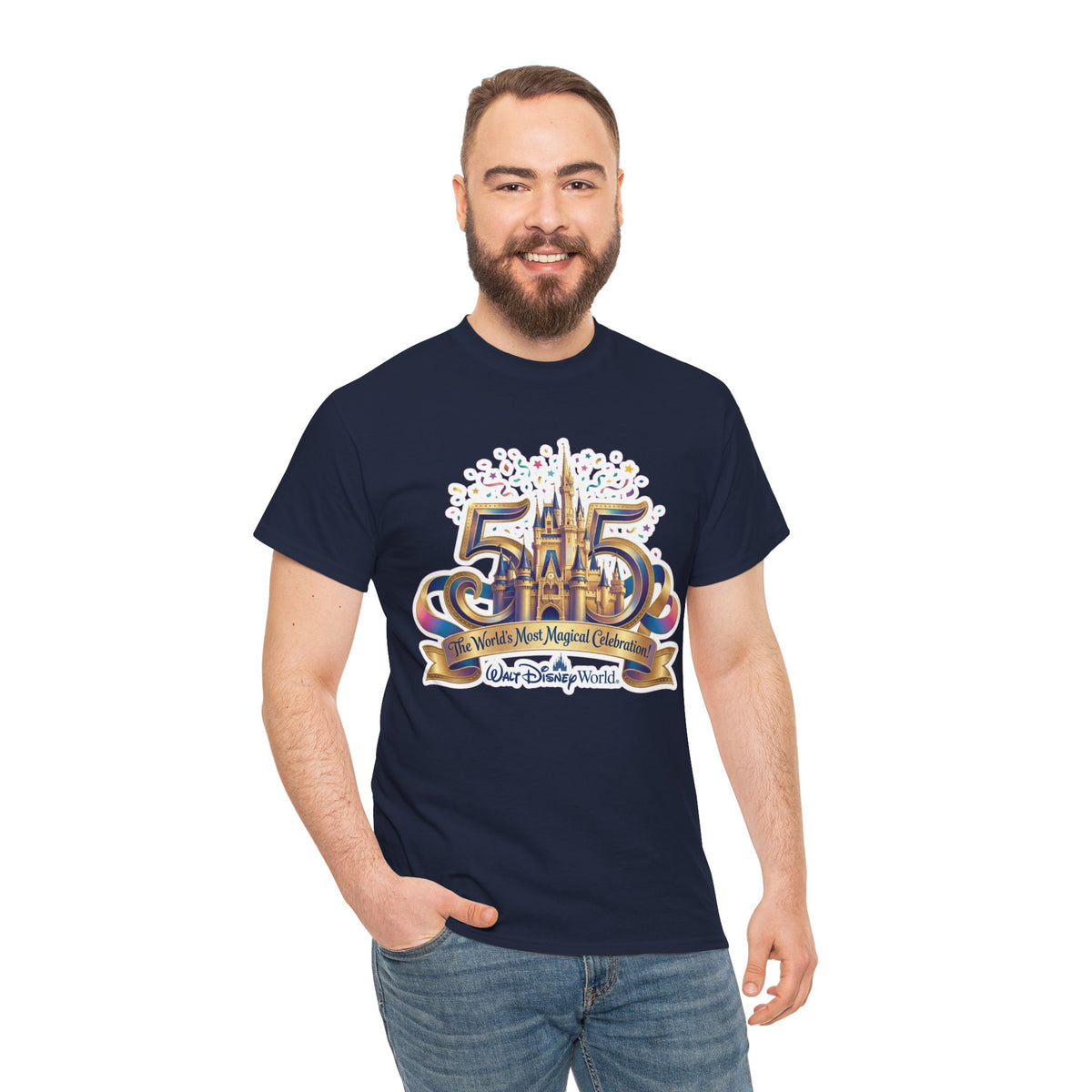 Disney World 50th Anniversary Castle Tee — 'The World's Most Magical Celebration' Souvenir T-Shirt