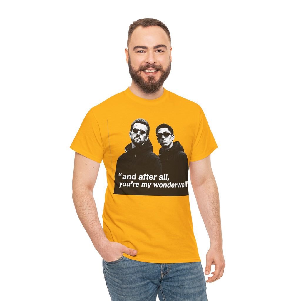Kane and Bellingham Wonderwall Lyric T-Shirt — ‘and after all, you’re my wonderwall’ Retro Band Tee