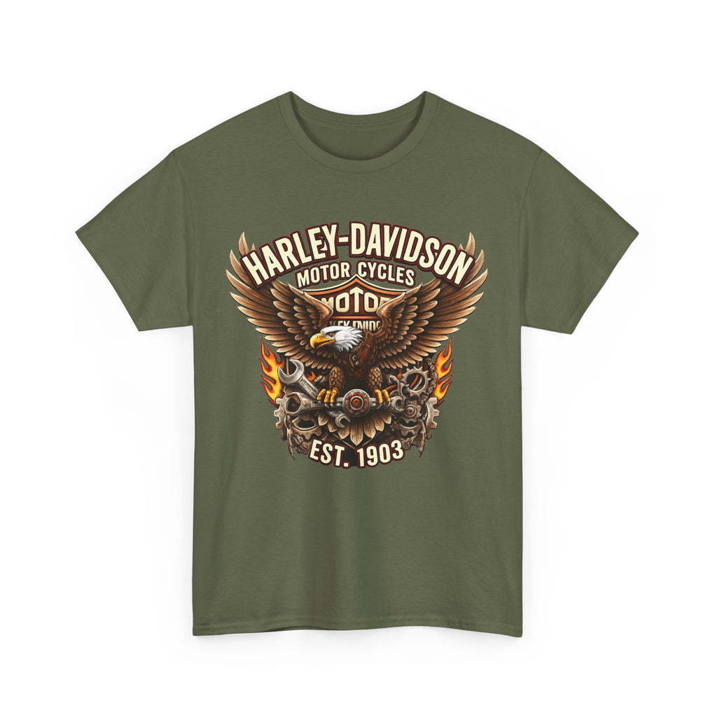 Harley-Davidson Eagle Flame Tee — Retro Motorcycle Graphic T-Shirt