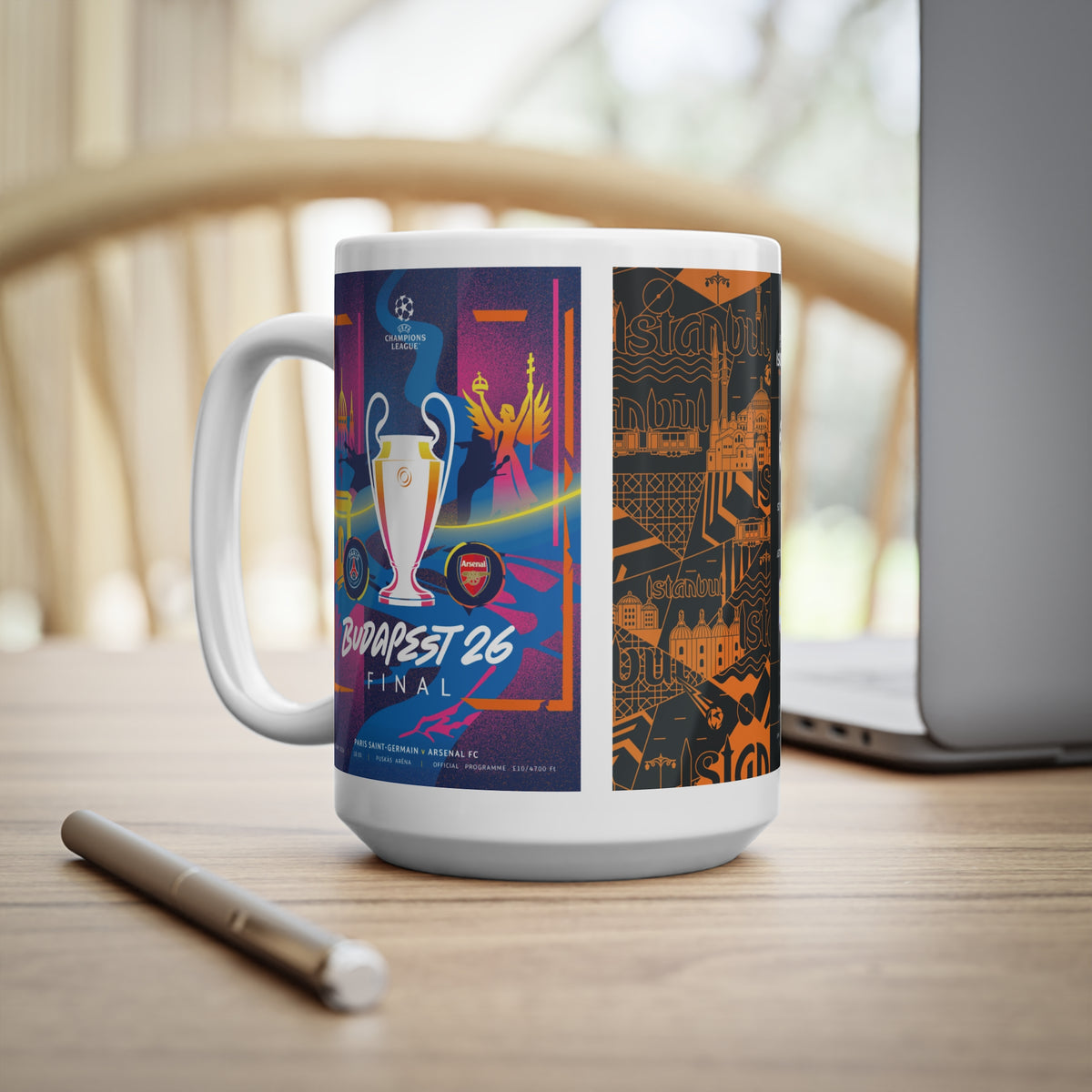 2026 UEFA Finals Programme Covers Inspired Ceramic Coffee Mug (11oz & 15oz)
