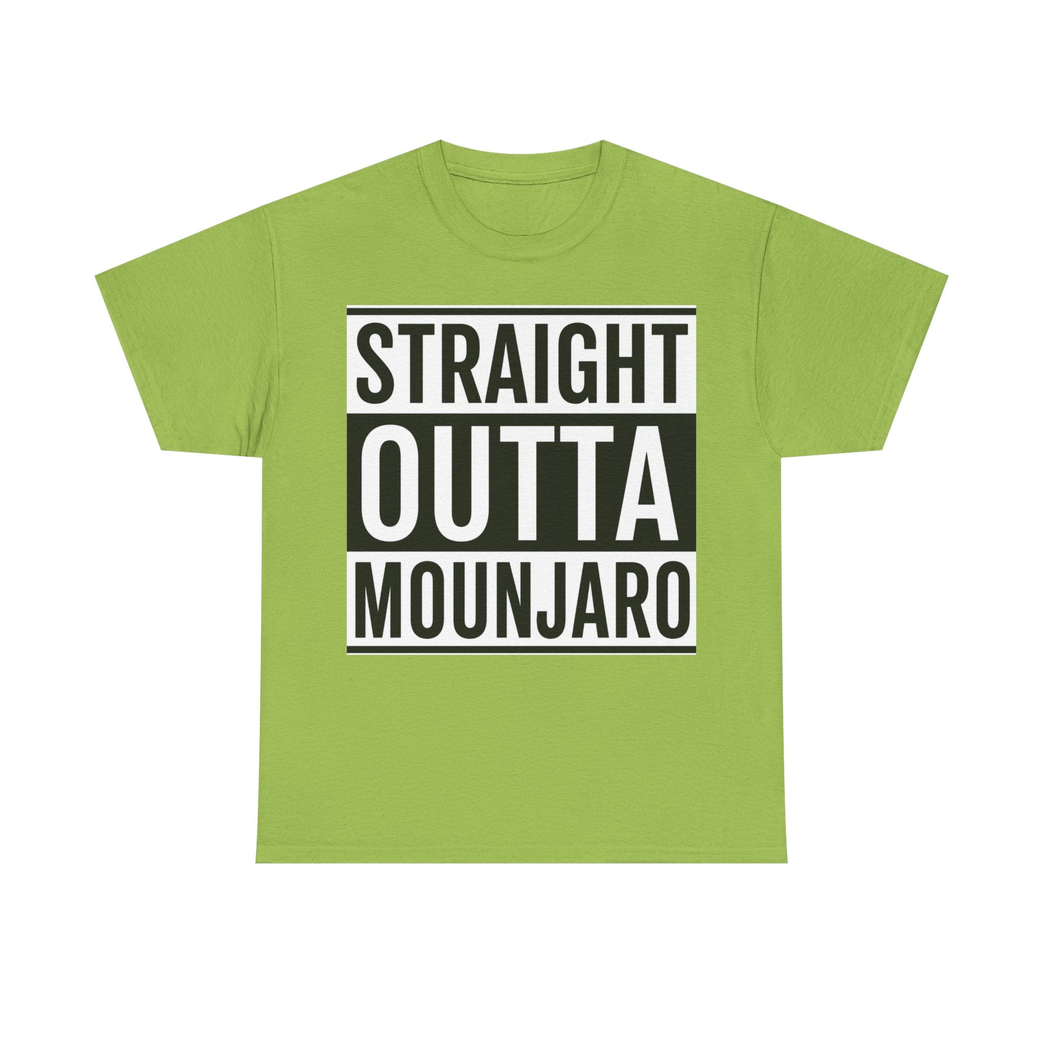 T-Shirt — "Straight Outta Mounjaro" Bold Typography Tee