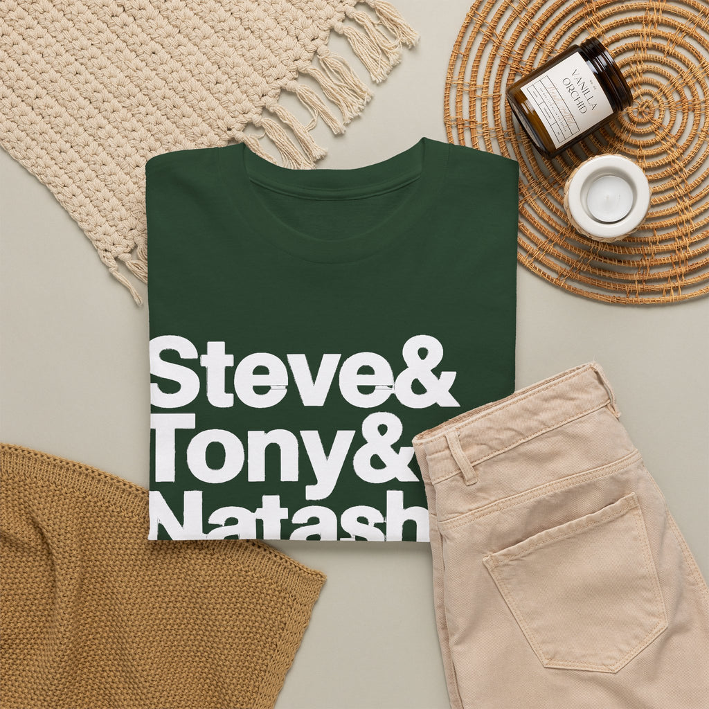 Avenger Names T-Shirt — Steve & Tony & Natasha & Bruce & Clint & Thor Tee