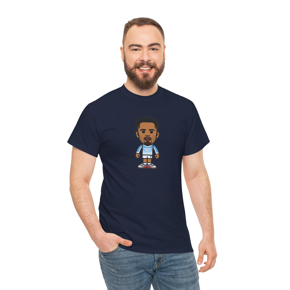 Iliman Ndiaye Manchester City Cartoon Cotton T-Shirt