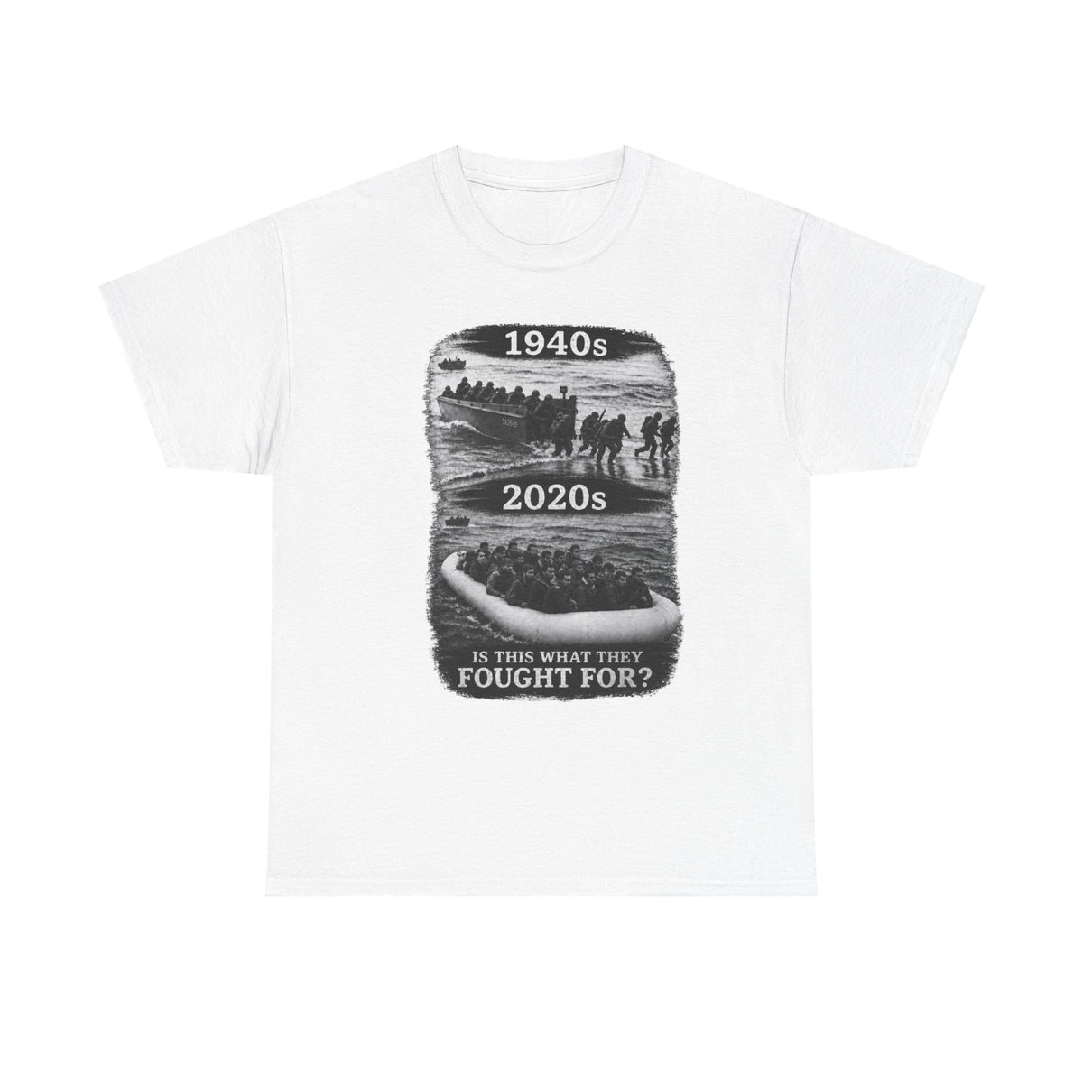 1940s vs 2020s Veterans Tribute Tee — "Is This What They Fought For?"
