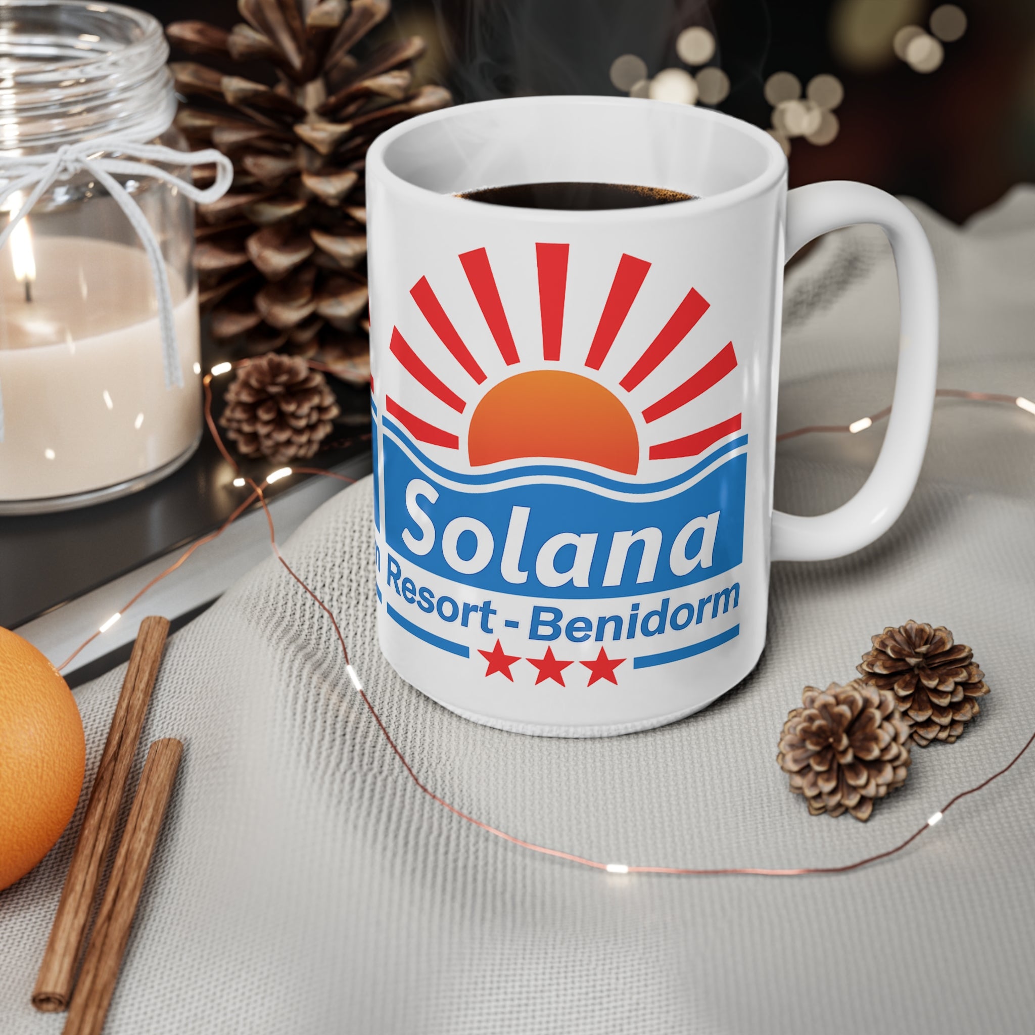 Solana Resort Benidorm Sunrise Ceramic Coffee Mug – 11oz & 15oz