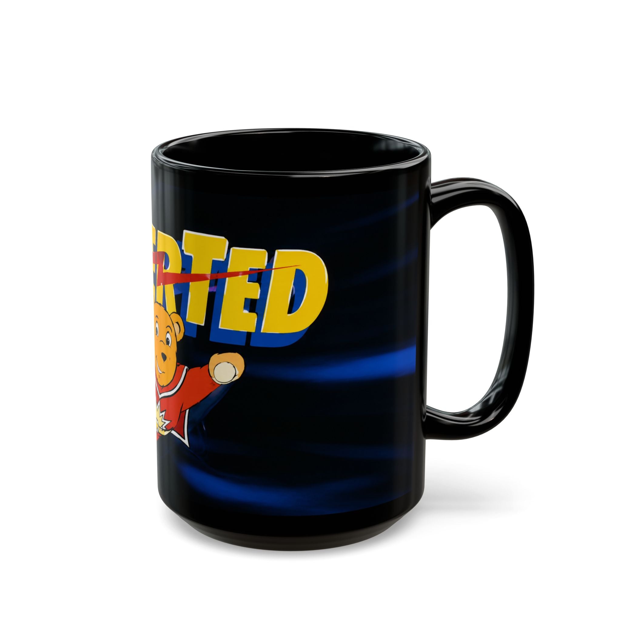 Super Ted Superhero Mug — Cute Vintage Cartoon Coffee Cup (11oz, 15oz)