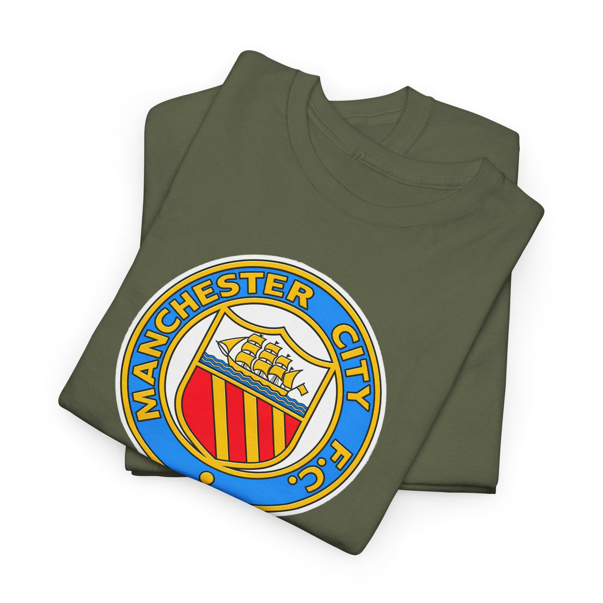 Manchester City Retro Crest Cotton T-Shirt
