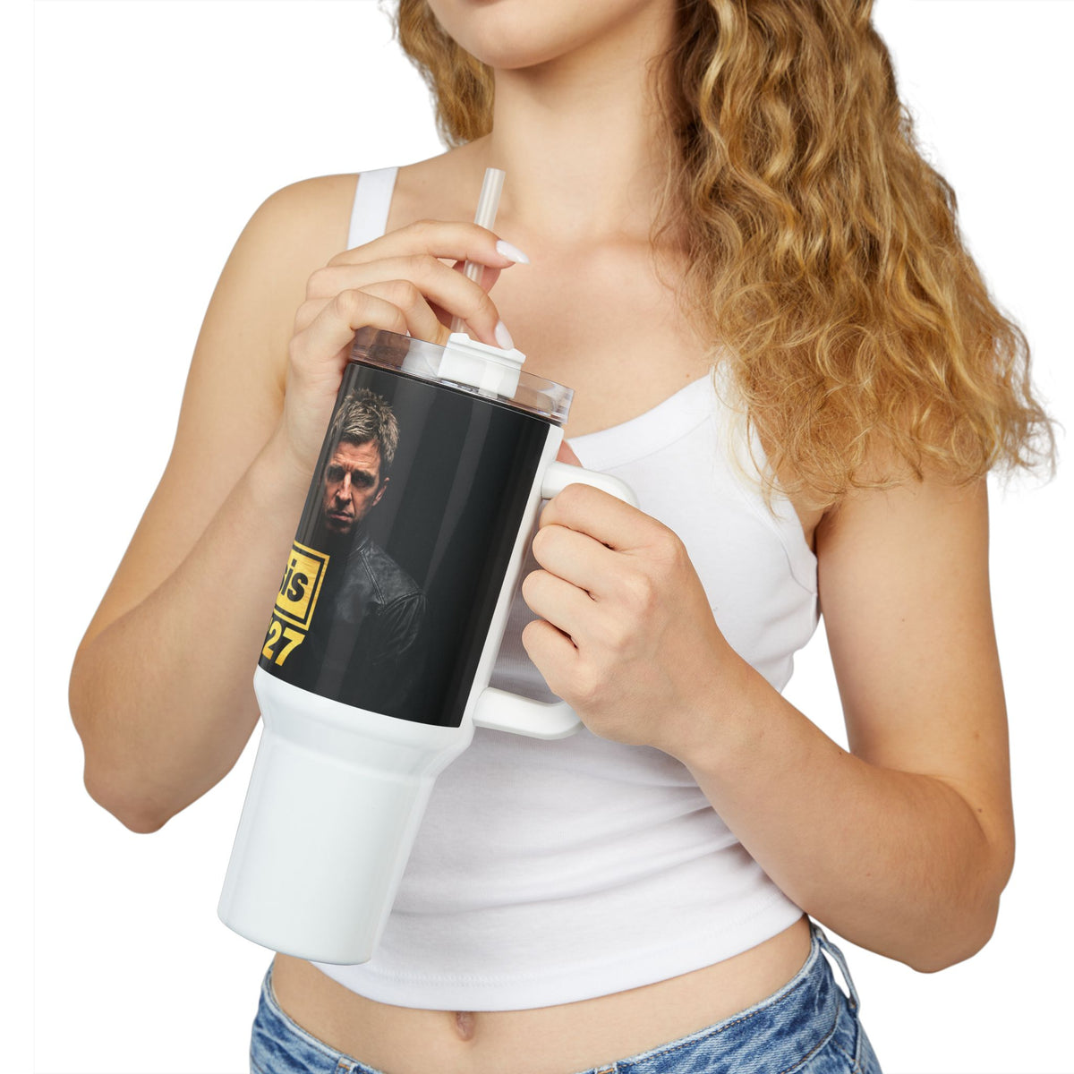 Oasis Live '27' Inspired Band Design 40oz Concert Tumbler