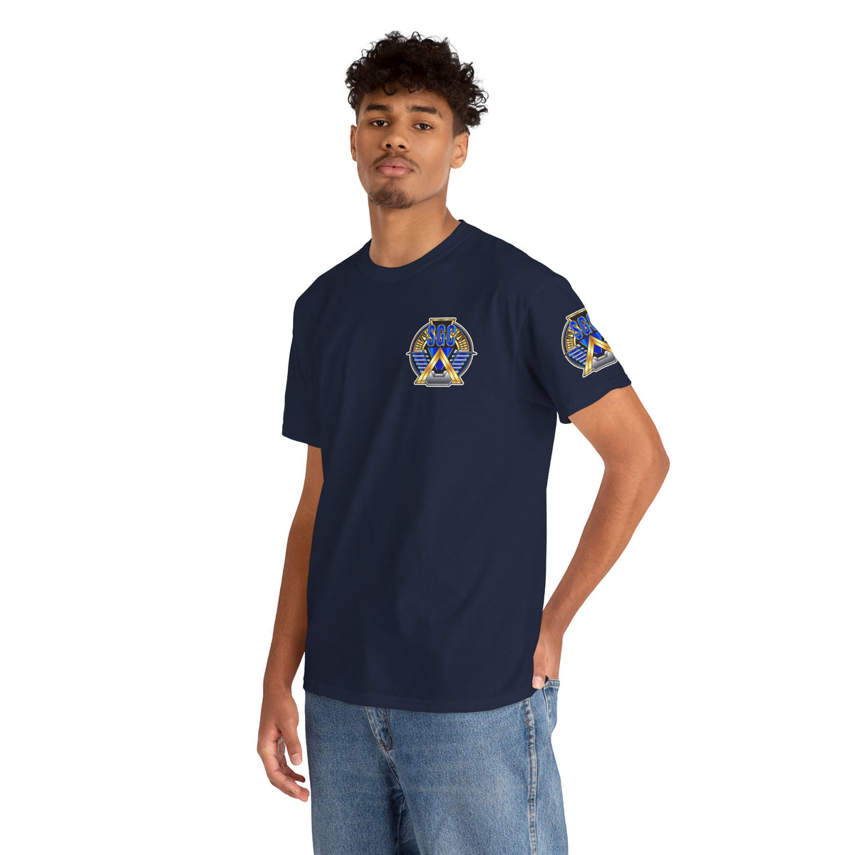Stargate SGC Military-Style Emblem Cotton T-Shirt