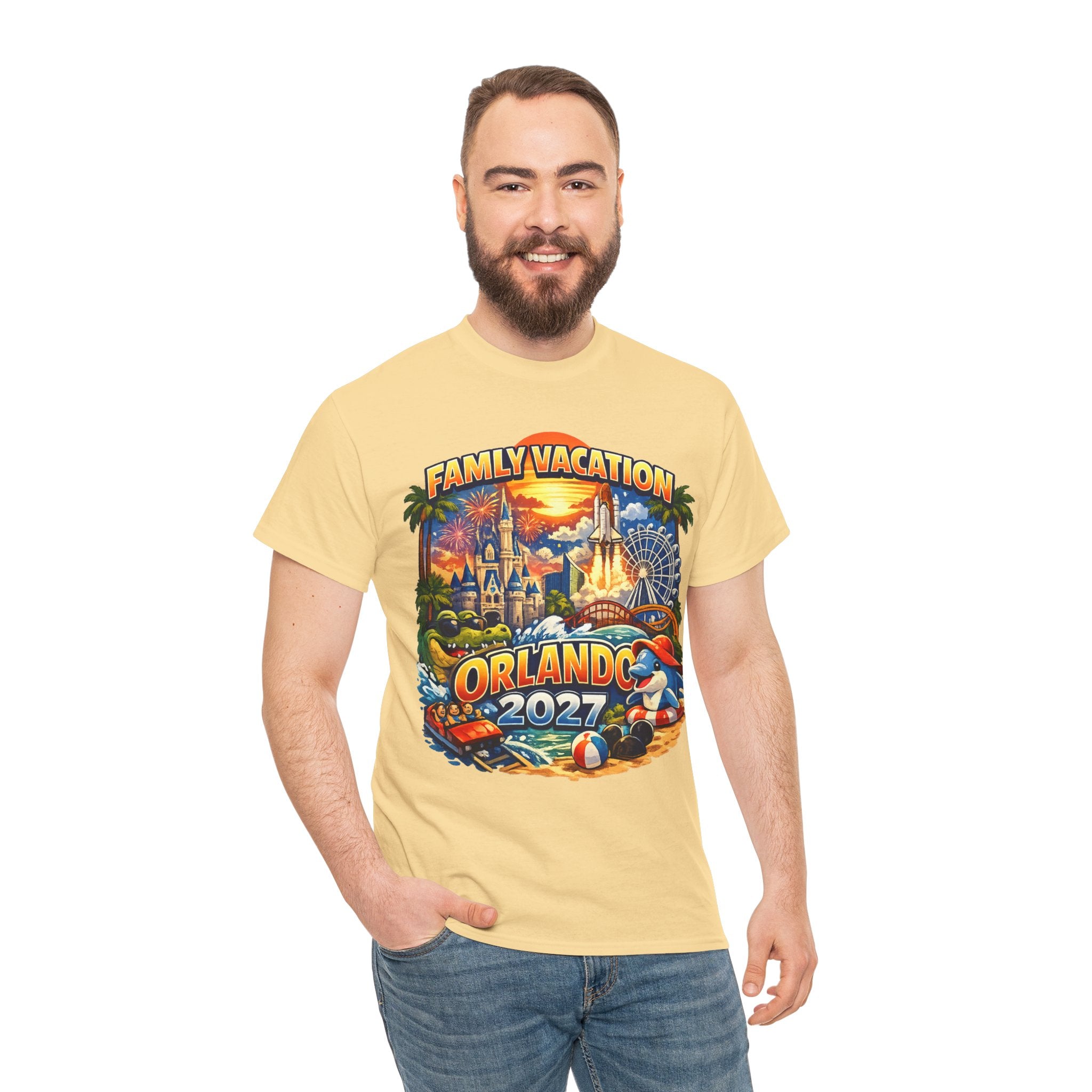 Family Vacation Orlando 2027 T-Shirt — Vintage Theme Park Souvenir Tee