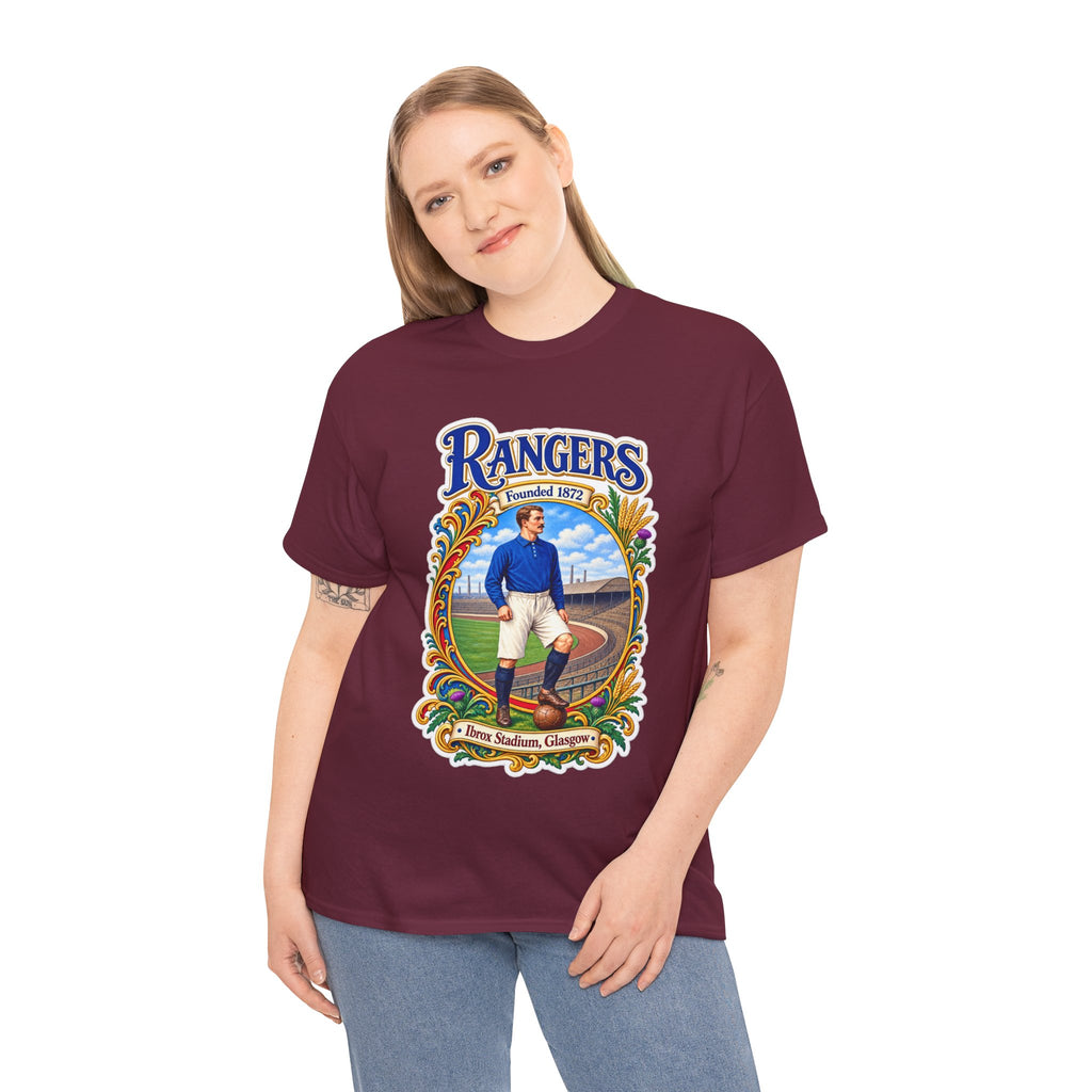 Rangers Retro Player Field Graphic Cotton T-Shirt