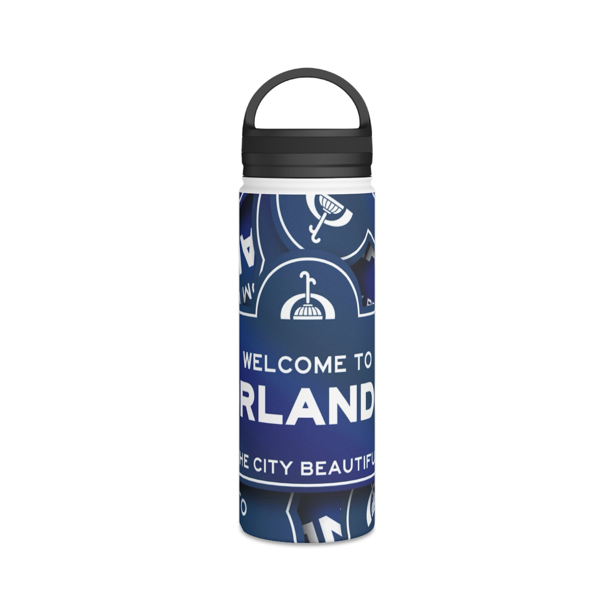 Orlando Stainless Steel Water Bottle — "Welcome to Orlando" Travel Bottle with Handle Lid