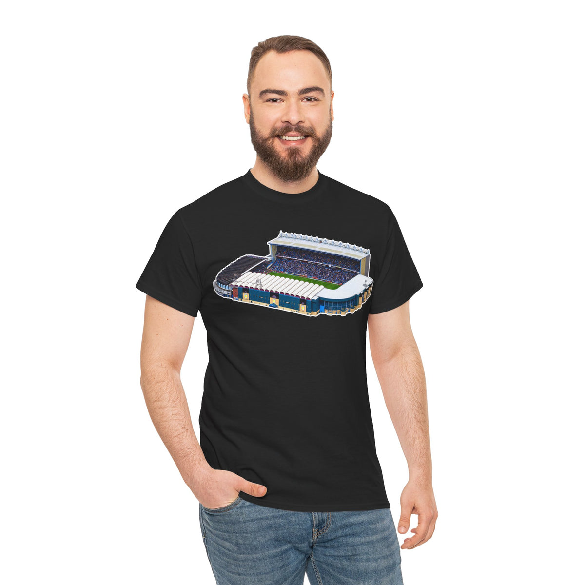 Manchester City Maine Road Stadium Illustration T‑Shirt — Vintage Football Arena Graphic Tee