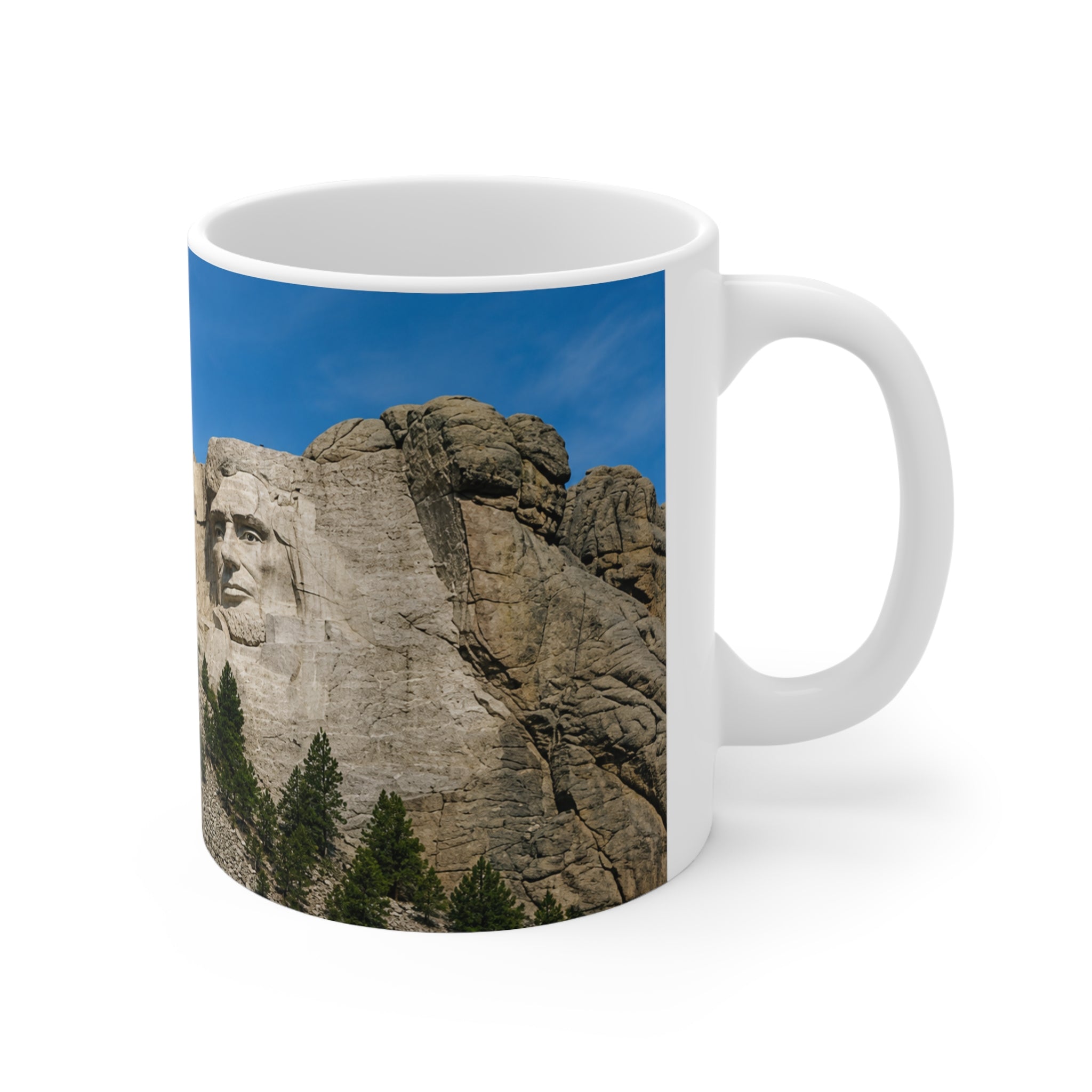 Mount Rushmore Photo Mug — Scenic Presidential Landmark Ceramic Coffee Cup (11oz, 15oz)