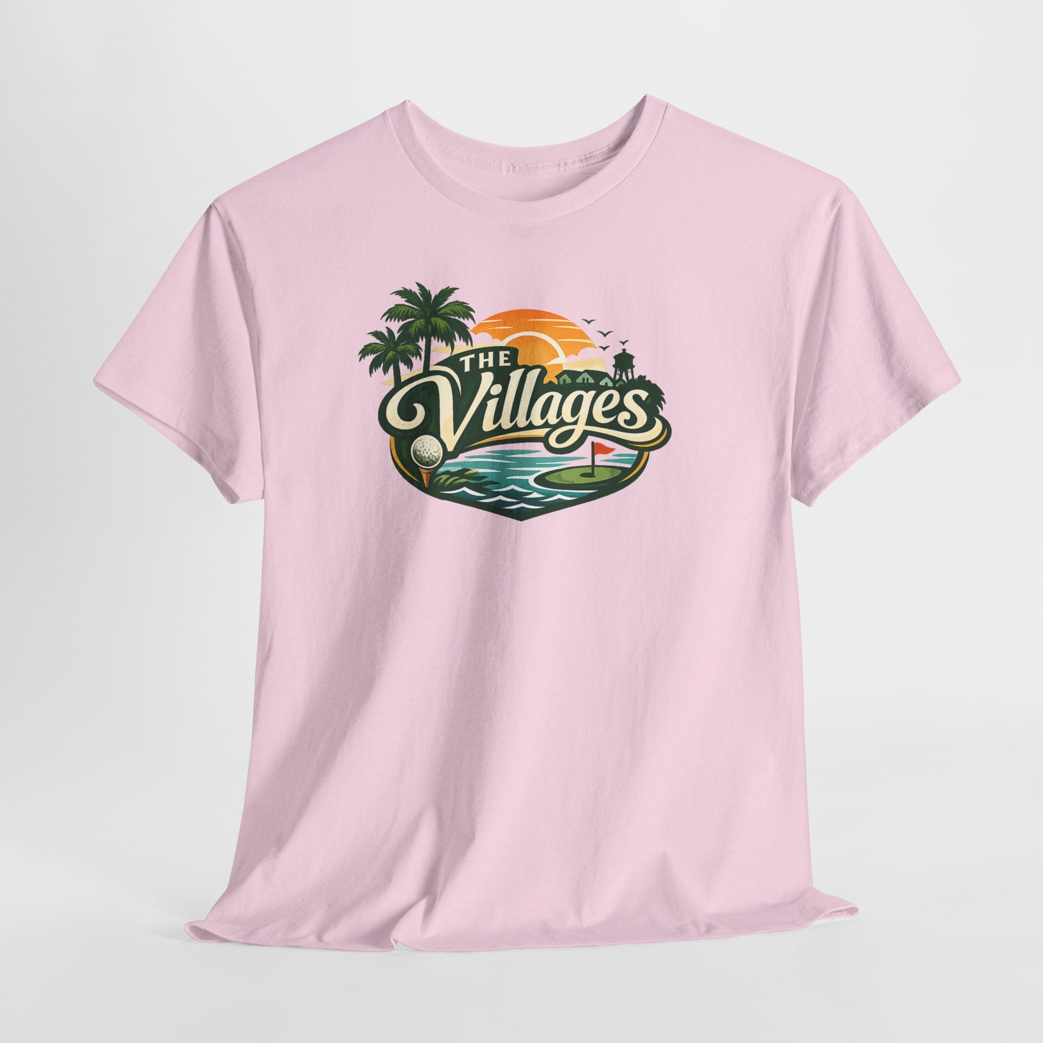 The Villages of Florida Sunset Logo Tee - Florida Palm Beach Retro T-Shirt
