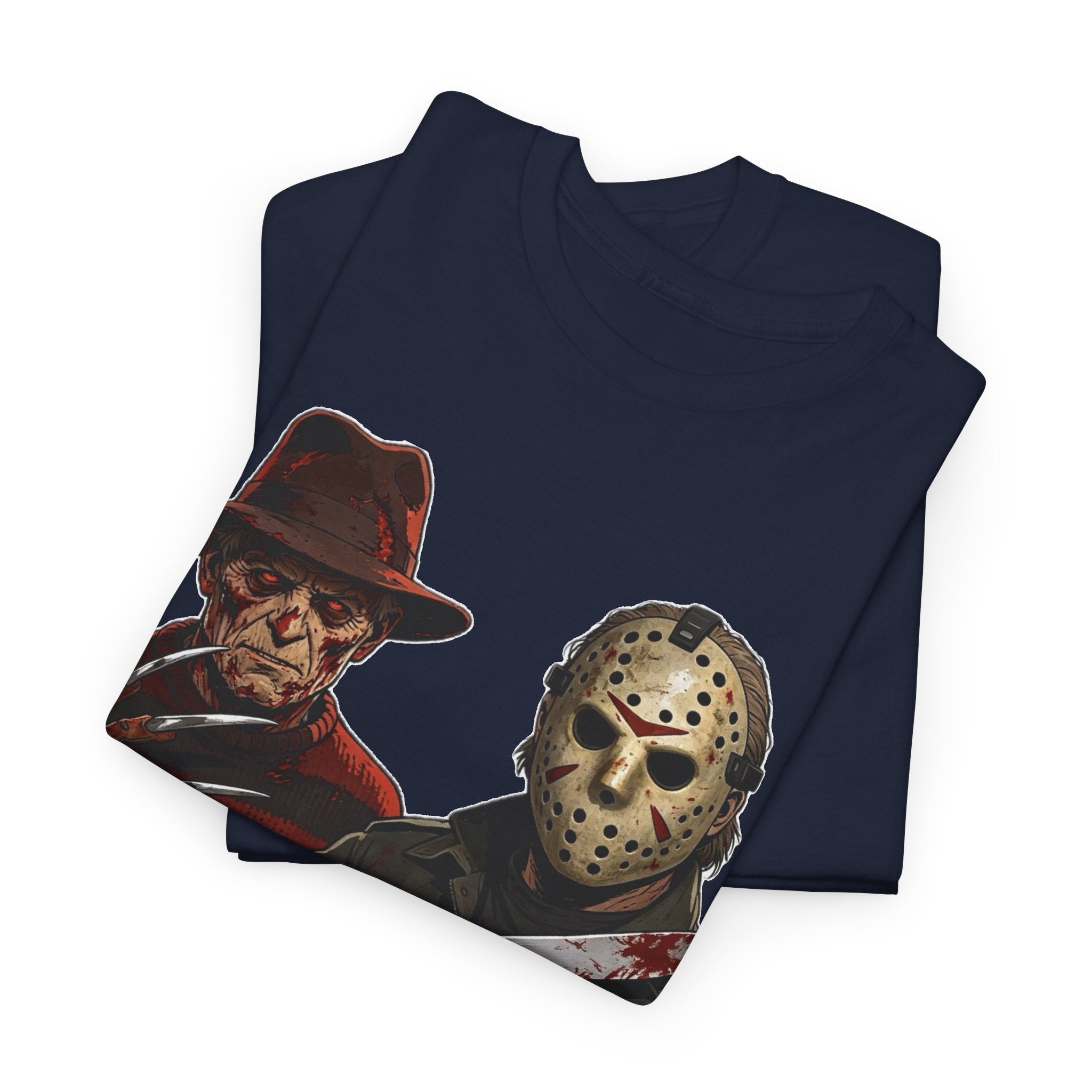 Horror Icons T-Shirt — Freddy, Jason, Michael & Pinhead Slasher Collage