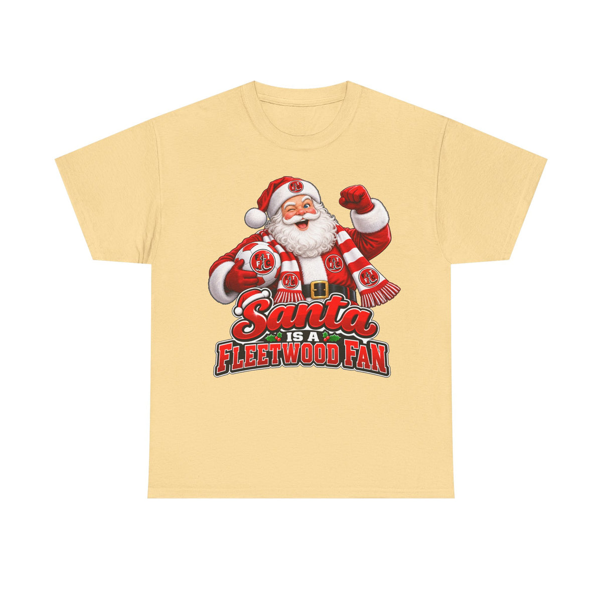 Santa Is a Fleetwood Fan Cotton T-Shirt