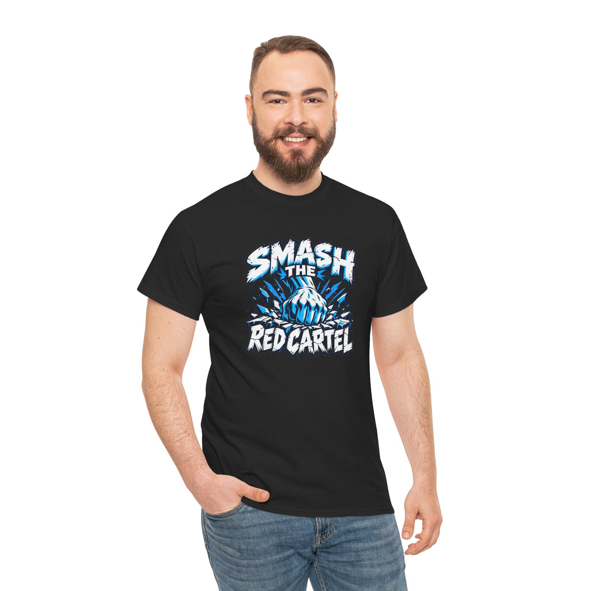 Smash the Red Cartel Unisex Heavy Cotton T-Shirt / Tee