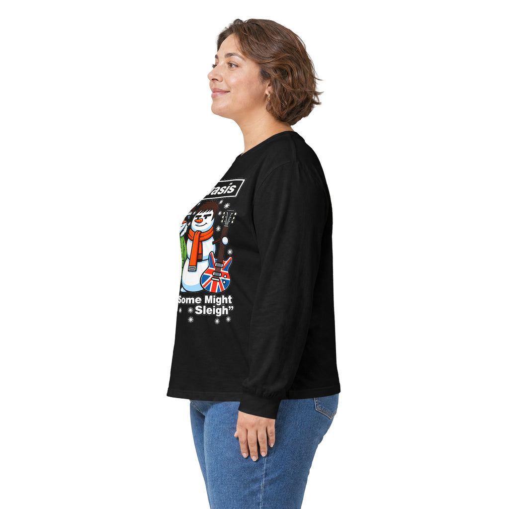 Snowasis 'Some Might O’ Sleigh' Long Sleeve #Oasis Inspired Cotton T-Shirt