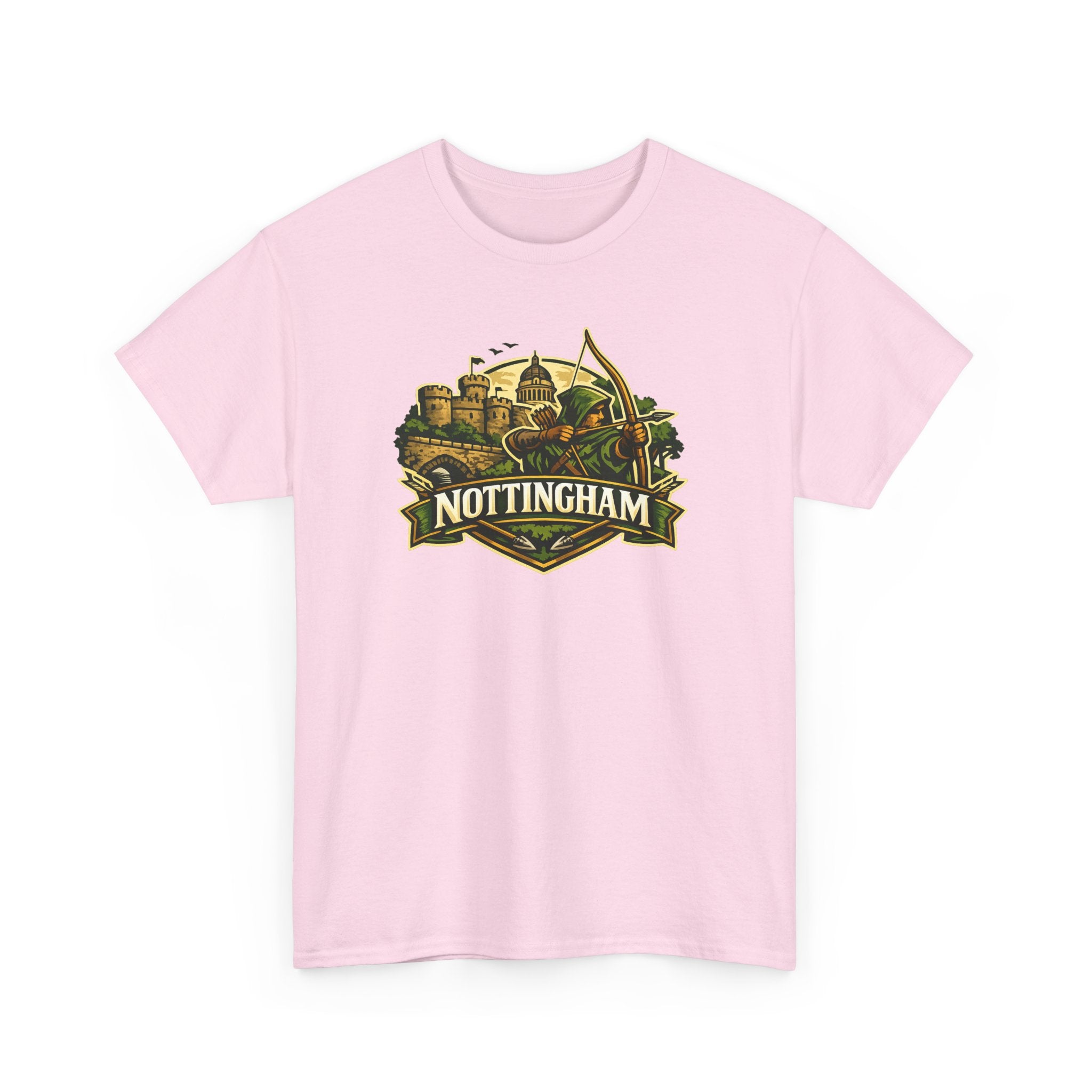 Nottingham Vintage Crest T-Shirt — Robin Hood Castle Travel Tee