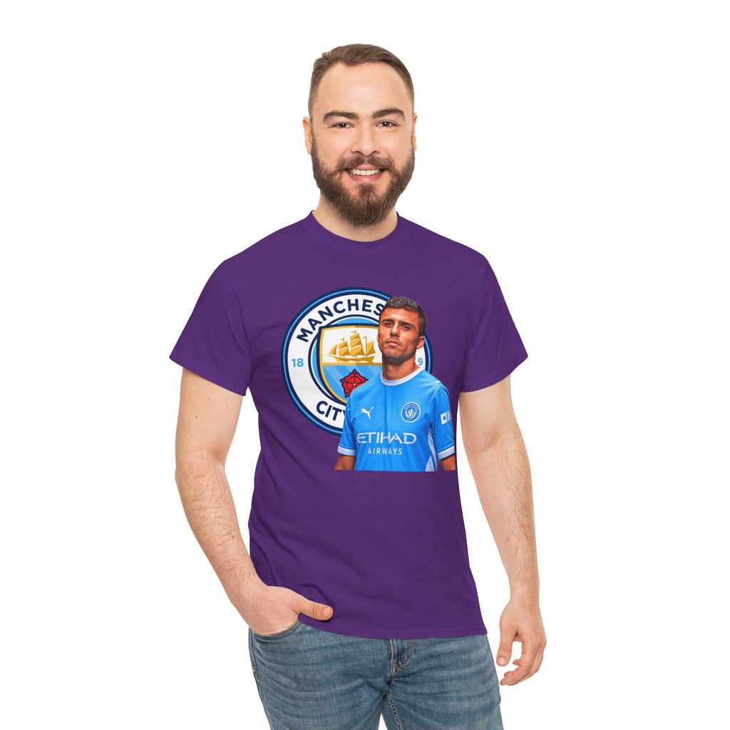 Rodri Manchester City Legend Football Tee — Player Portrait Soccer Shirt