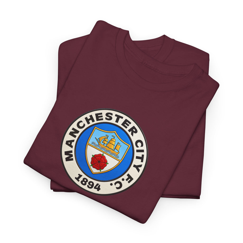Manchester City retro inspired Unisex Heavy Cotton Tee
