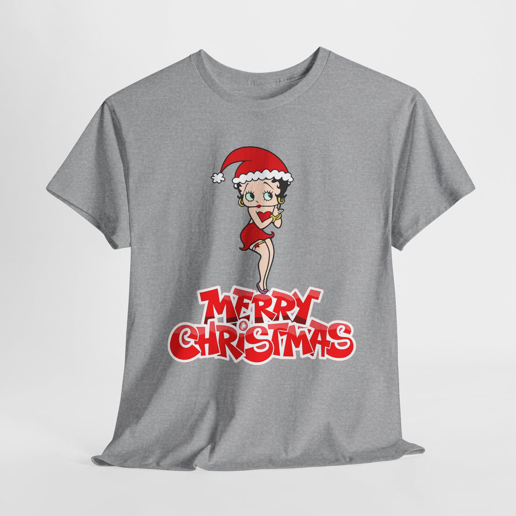 Christmas Betty Boop Tee - 'Merry Christmas' Holiday Graphic Shirt