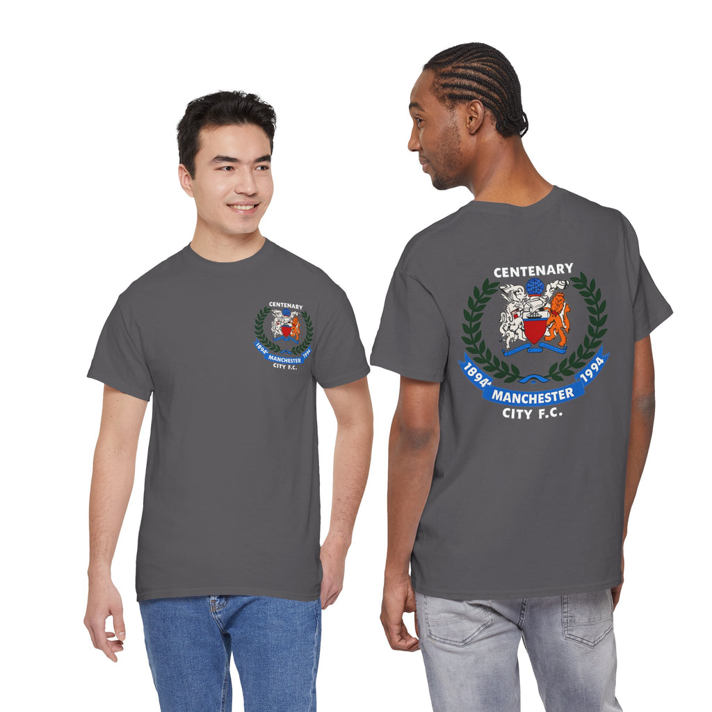 Manchester City F.C. Centenary Crest Tee — 1894–1994 Vintage Football T‑Shirt