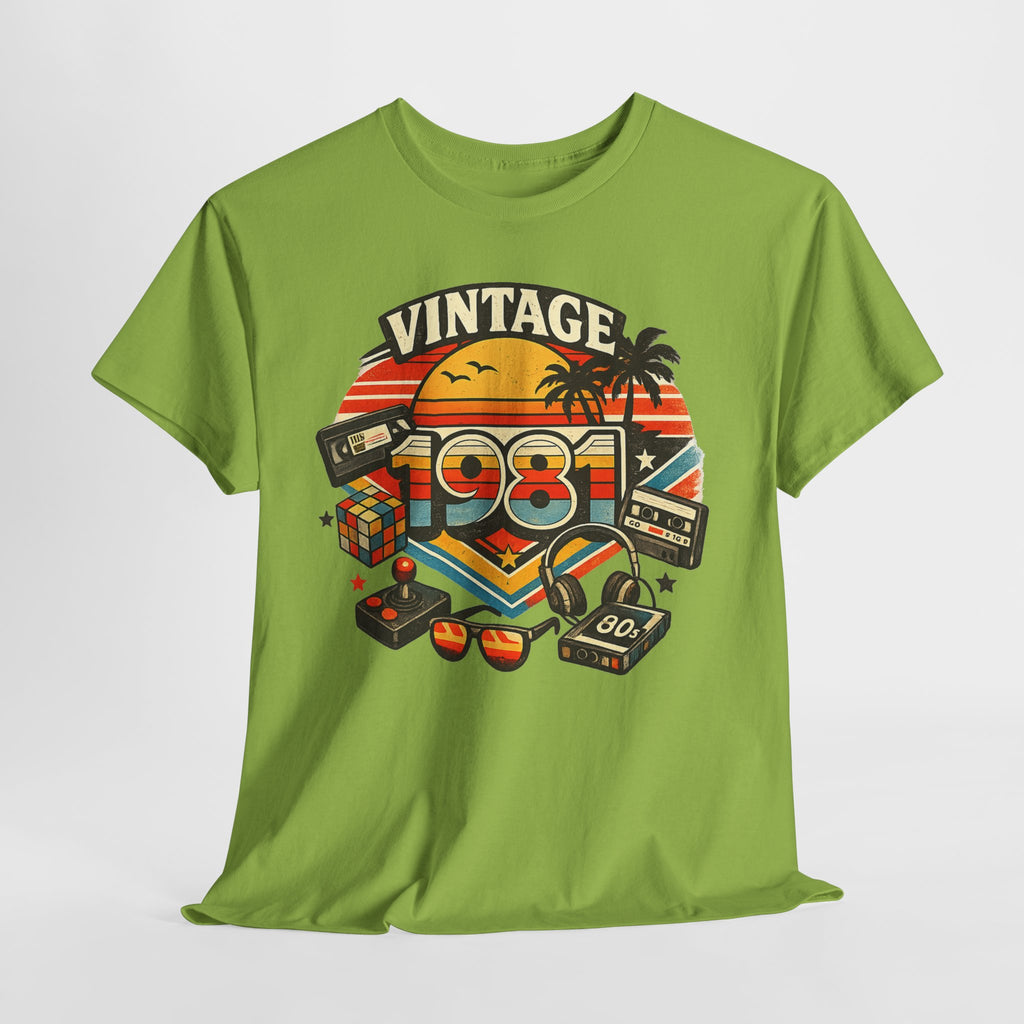Vintage 1981 Retro Tee — 80s Nostalgia Graphic T-Shirt