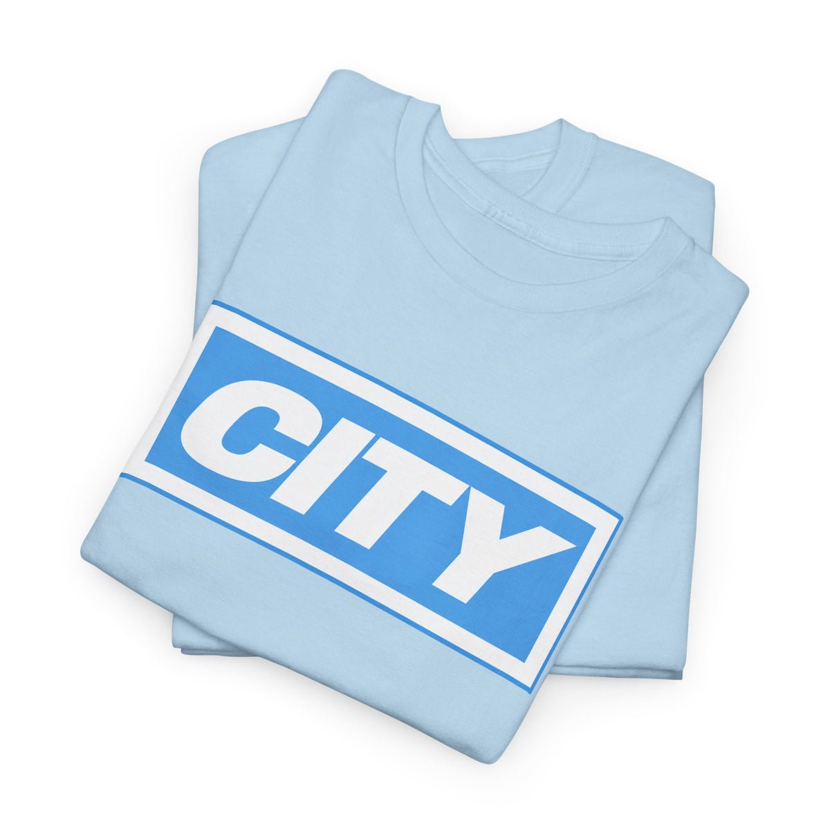 City Logo T-Shirt — Bold Blue Box Graphic Tee