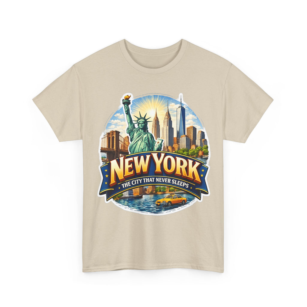 New York City T-Shirt - 'The City That Never Sleeps' Vintage Skyline Tee