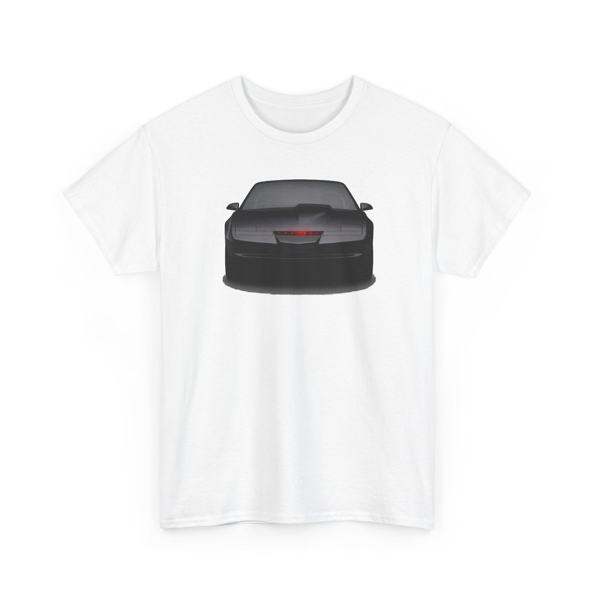 KITT-Inspired Retro Sports Car Tee — Front View Knight Rider Car Graphic Shirt