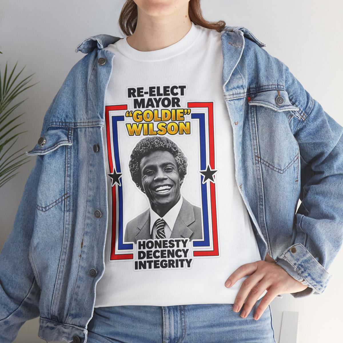 Re-Elect Mayor Goldie Wilson Back to the Future Cotton T-Shirt