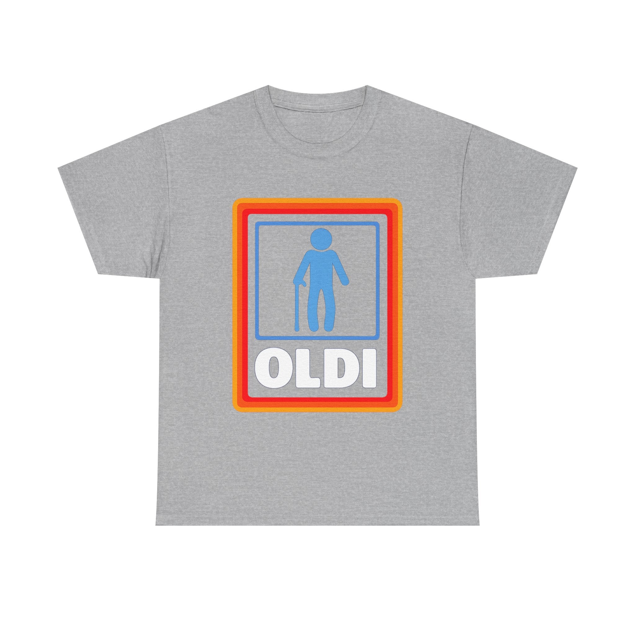 Oldi Retro Logo Tee — Funny Elderly Humour T-Shirt