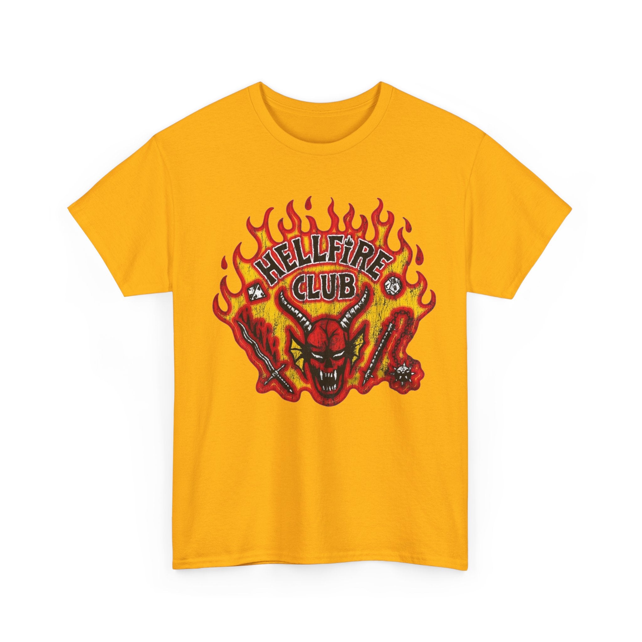 T-Shirt — "Hellfire Club" Fiery Devil Graphic Tee