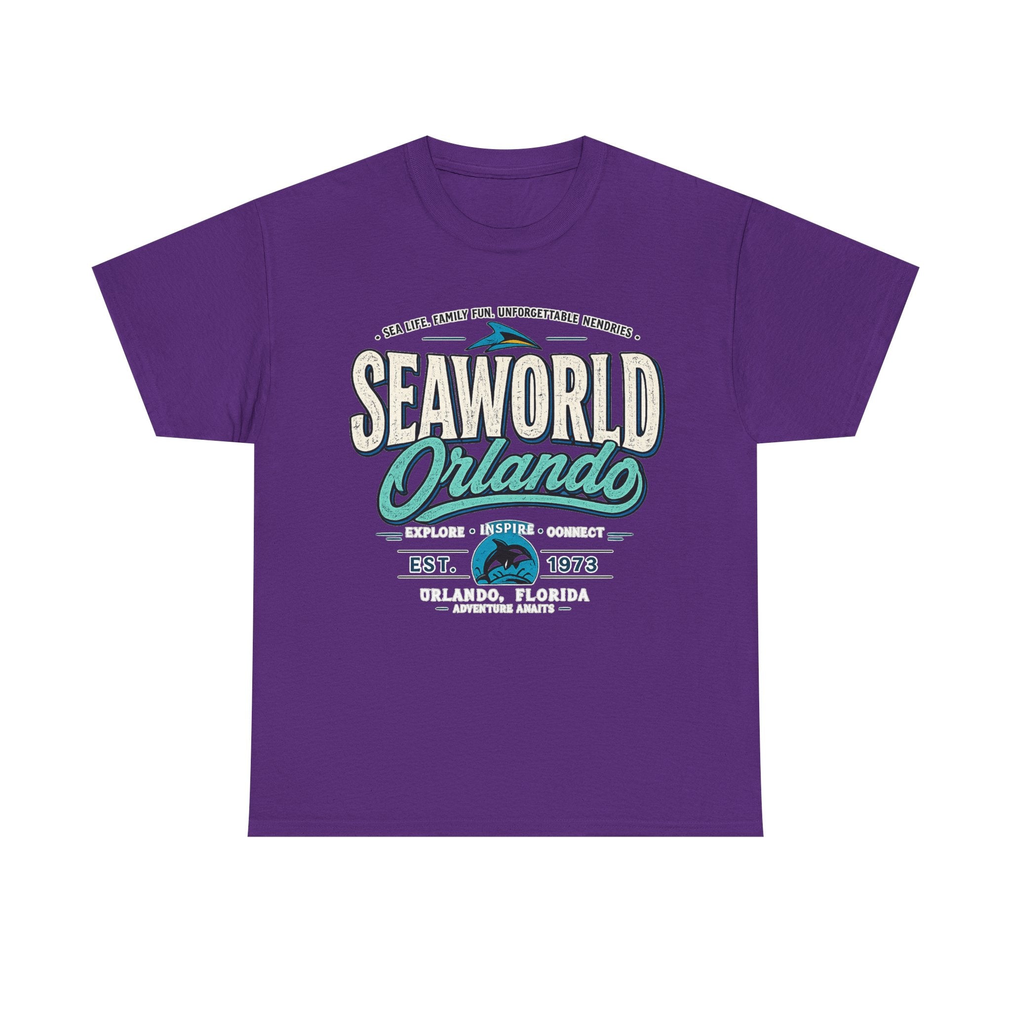 SeaWorld Orlando Graphic Tee — Retro Explore Inspire Connect Vacation Shirt
