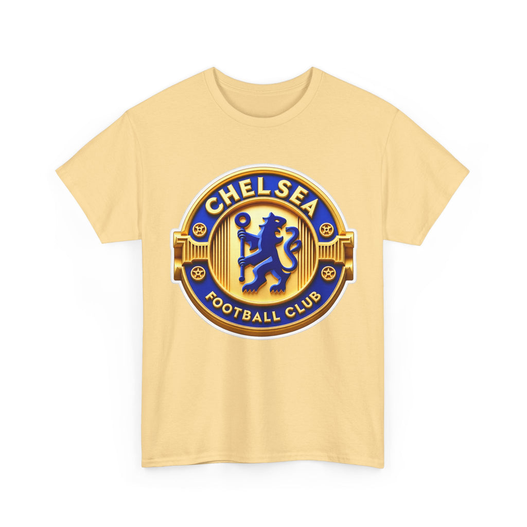 Chelsea Football Club Crest Tee — Retro Blue & Gold Soccer Emblem T-Shirt