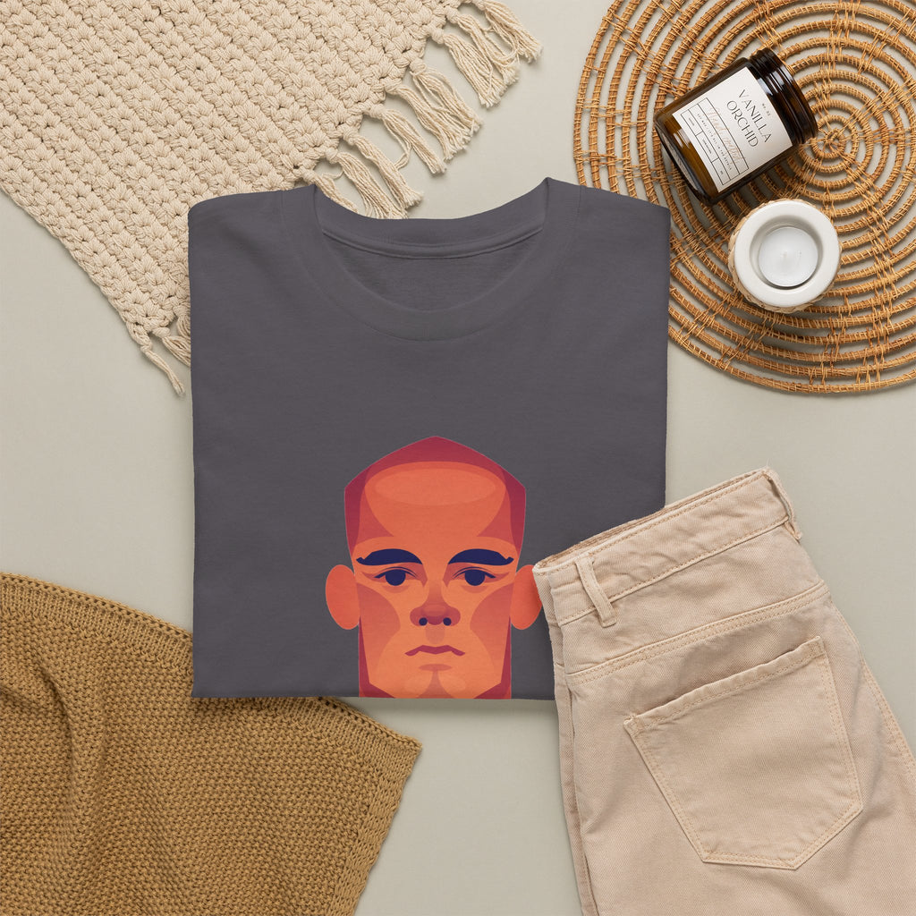 Vinny Kompany Manchester City Legend Minimalist Portrait Tee — Bold Stylized Face Graphic T-Shirt
